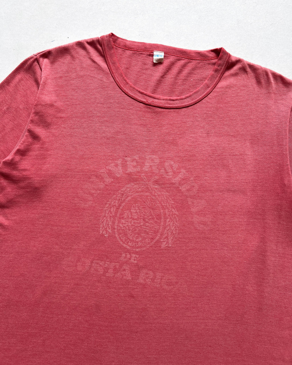 1970S FADED 'UNIVERSITY OF COSTA RICA' SINGLE STITCH TEE (XL)
