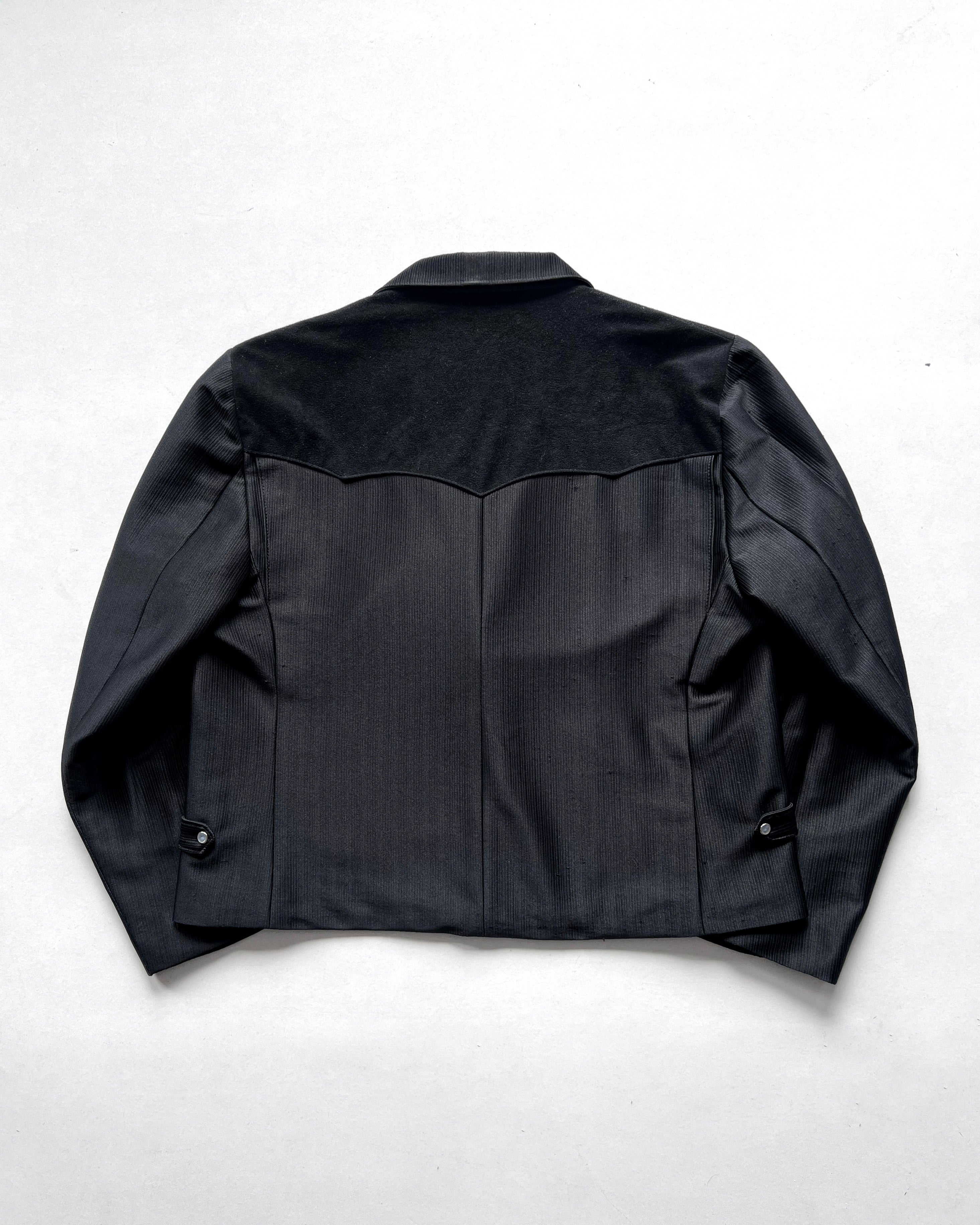 1970S BLACK SILVERAO BOLERO JACKET (L)