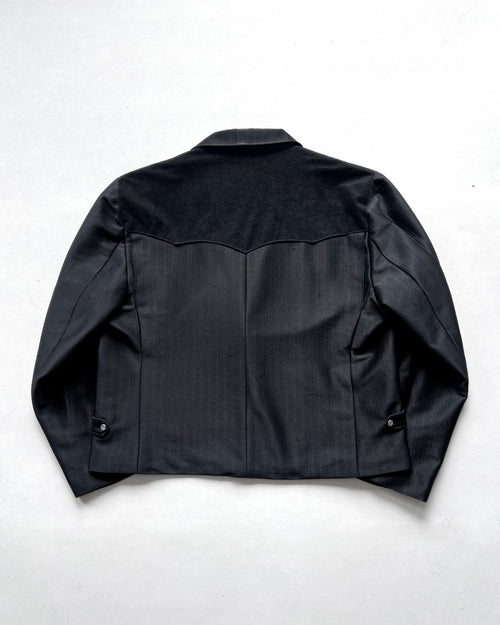 1970S BLACK SILVERAO BOLERO JACKET (L)