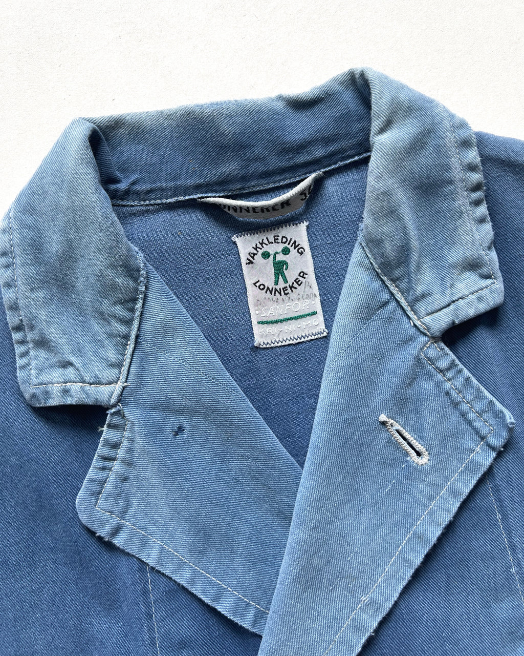 1950S FADED EUROPE DOUBLE BREAST WORK JACKET (L)