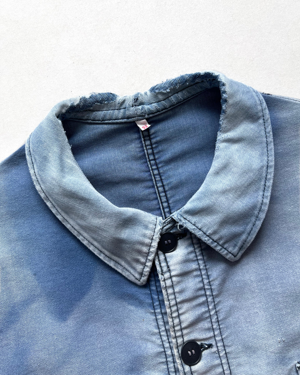 1950S FADED ADOLPHE LAFONT FRENCH MOLESKIN WORK JACKET (L)