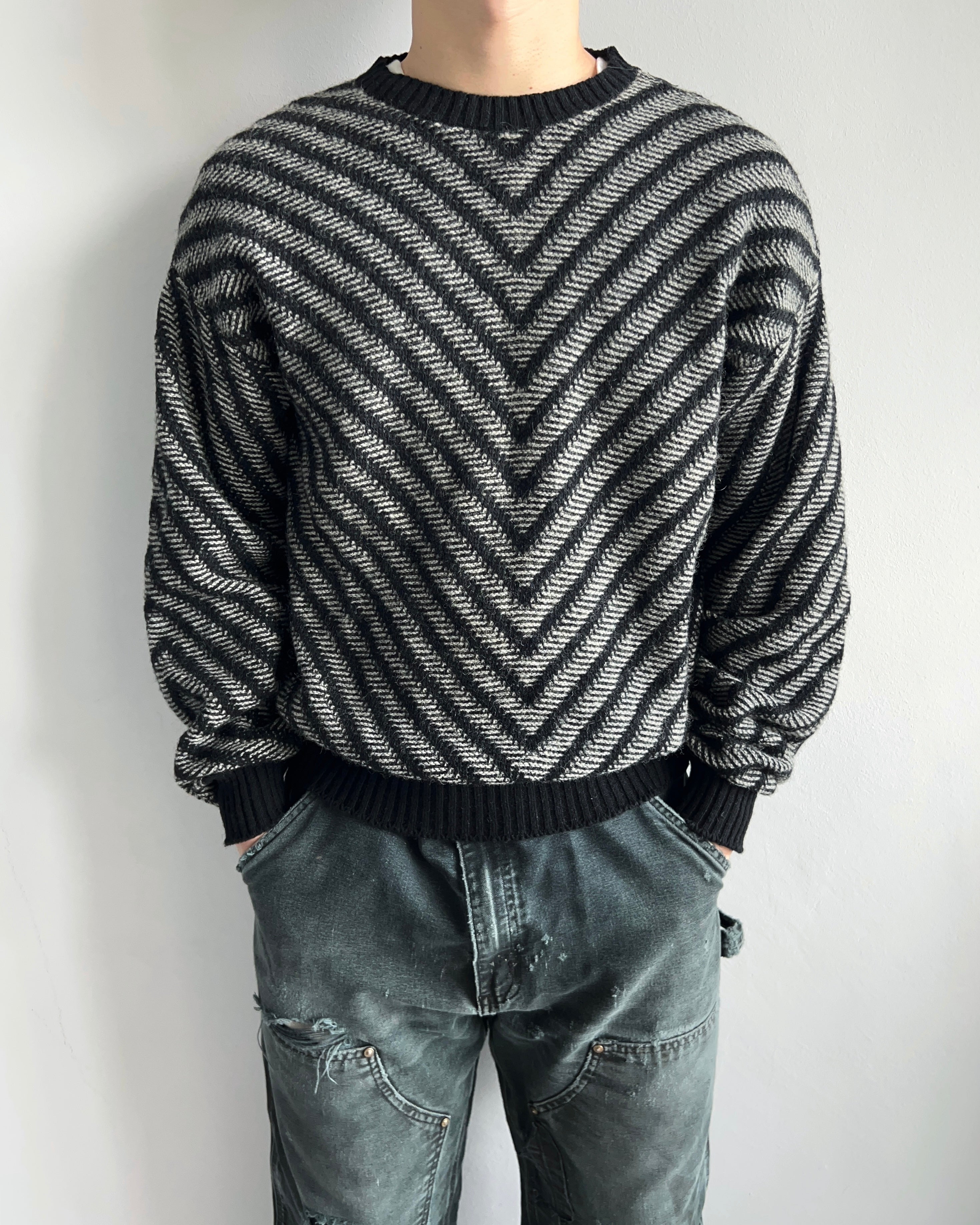 1990S SPRING STREET WOOL KNIT SWEATER (L)