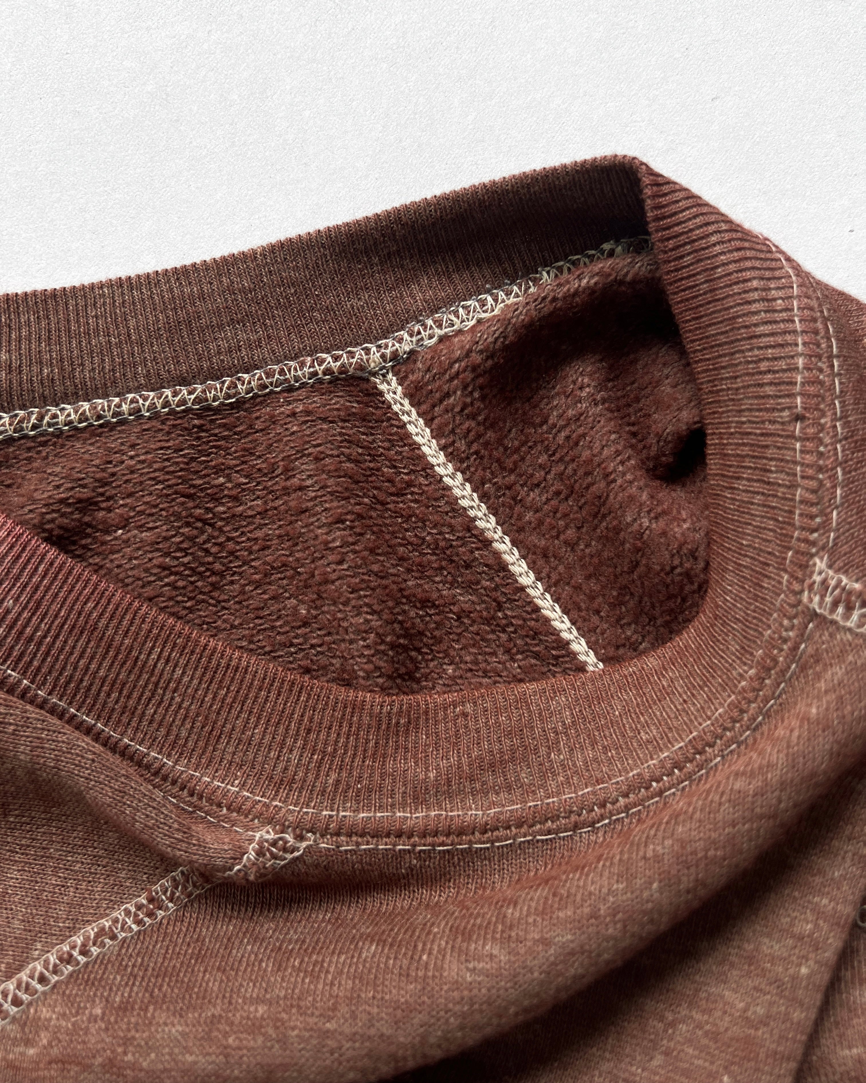 1970S BROWN SHORTSLEEVES RAGLAN SWEATSHIRT (L)