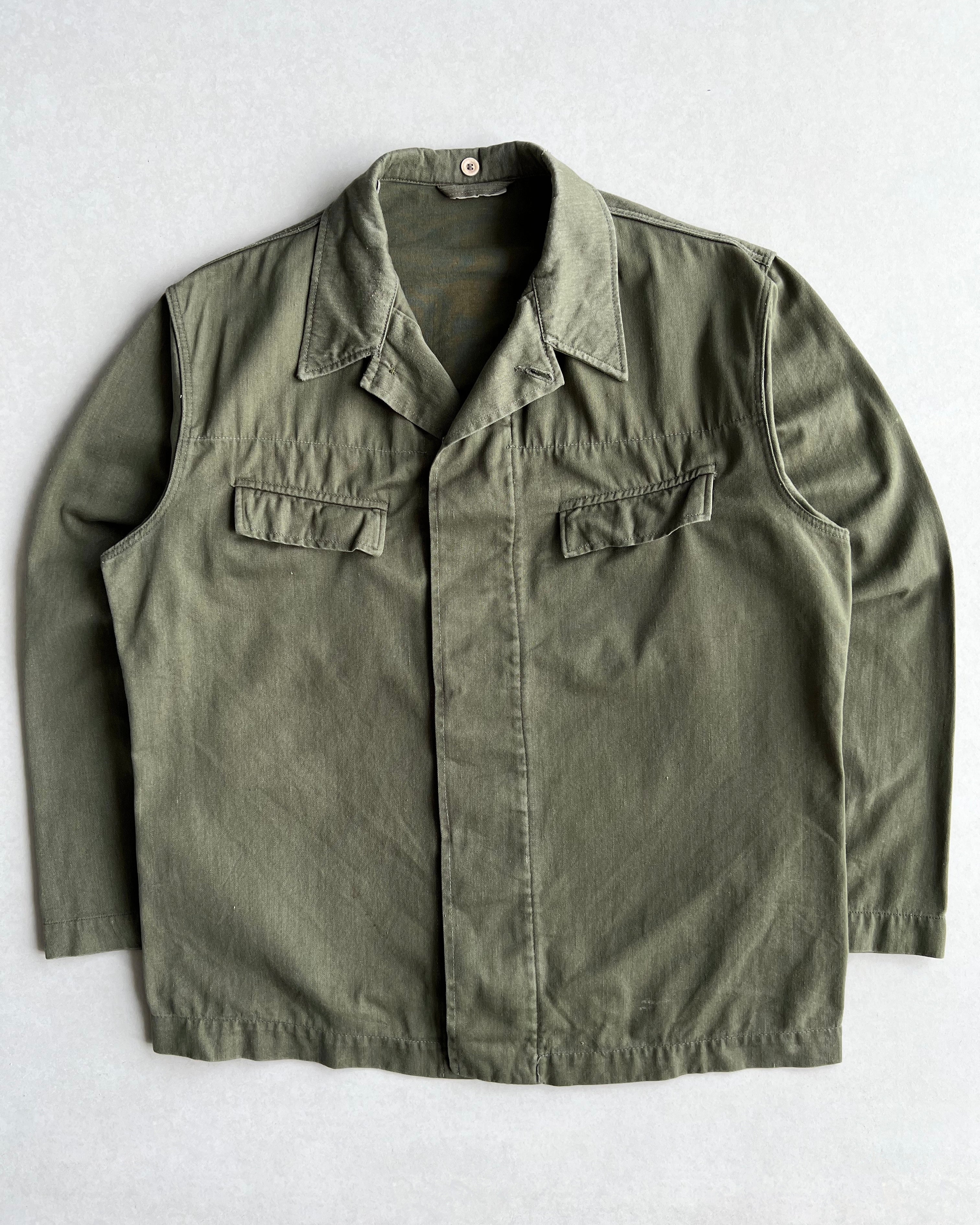 1970S OLIVE EAST GERMAN ARMY SHIRT (M/L)