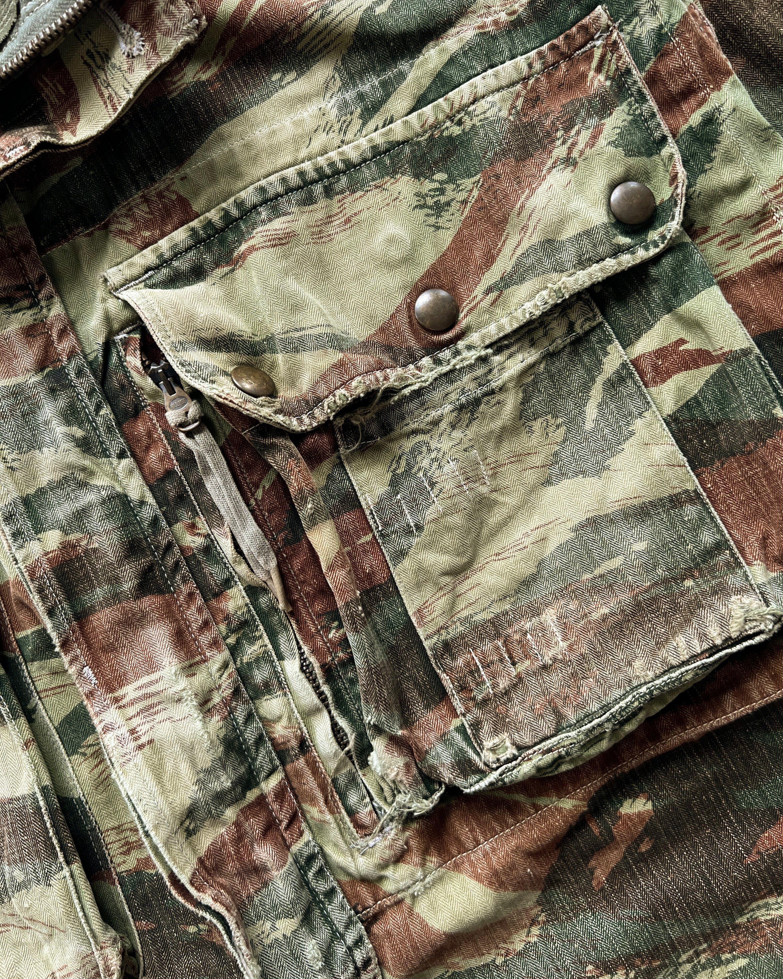 1950S FRENCH LIZARD CAMO PARATROOPER JACKET (L)