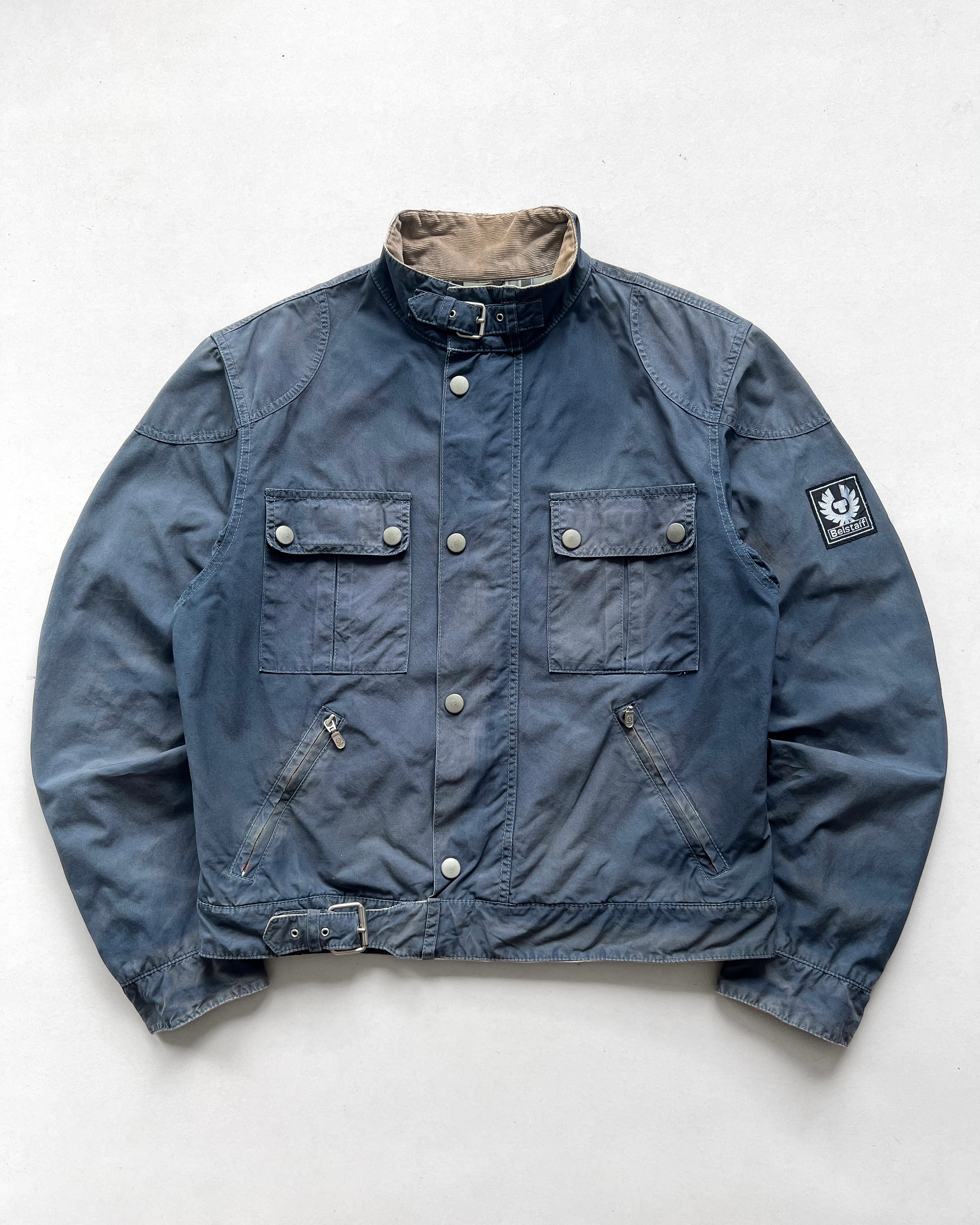 1990S FADED BELSTAFF MOTORCYCLE JACKET (L)