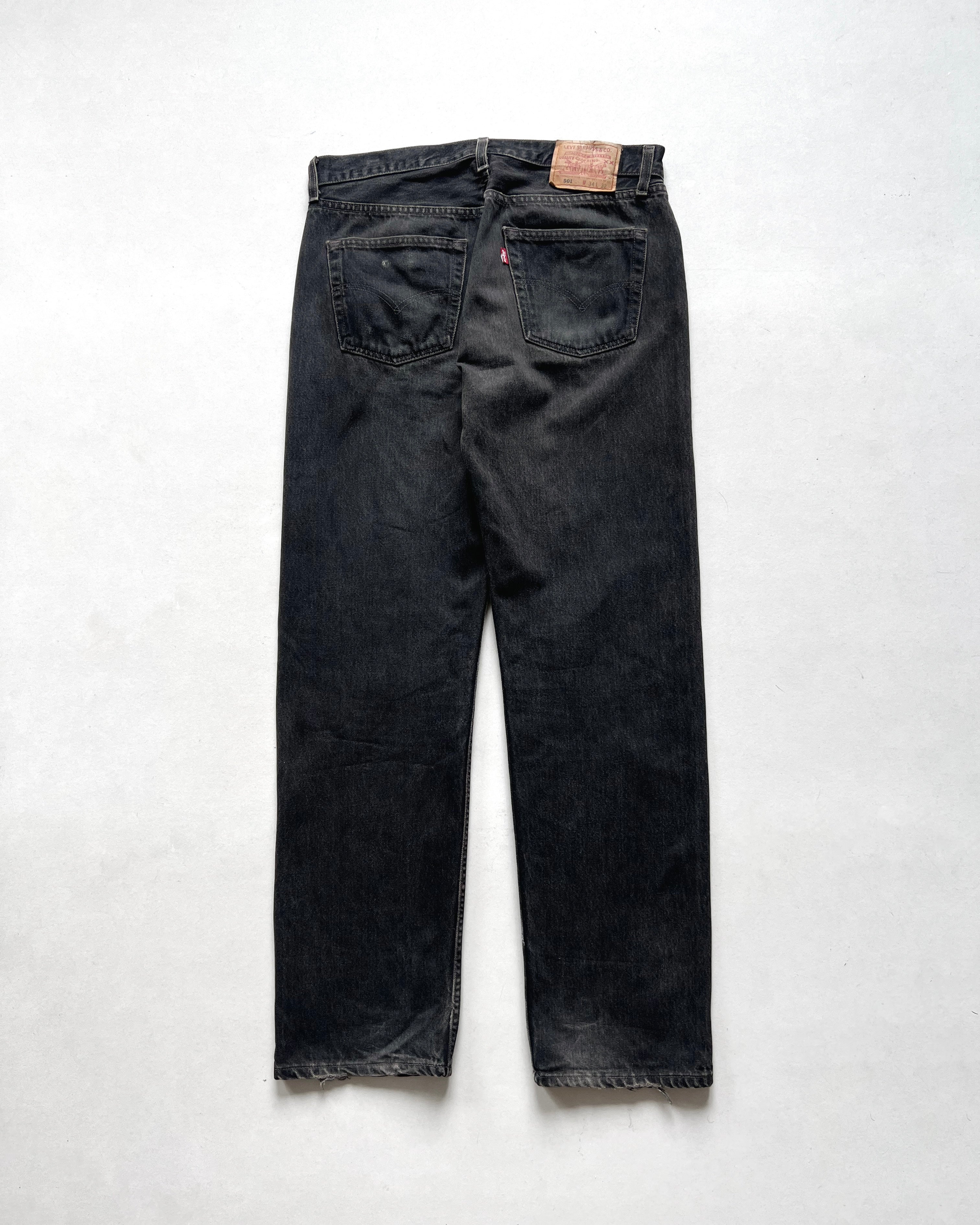 1990S BLACK LEVI'S 501 JEANS (34)