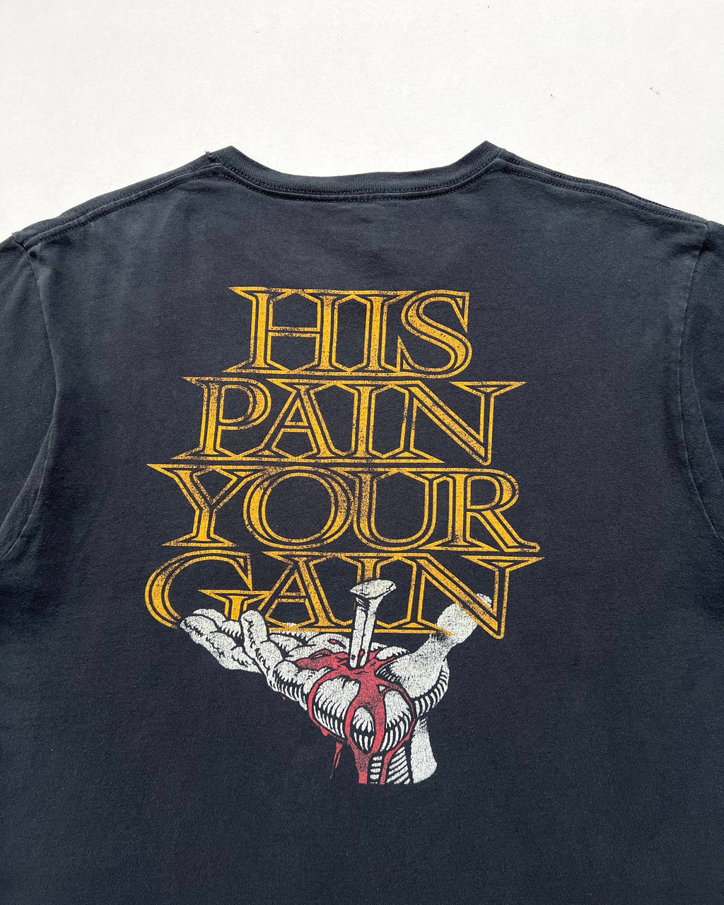 2000S 'LORD'S GYM, HIS PAIN YOUR GAIN' JESUS TEE (L)