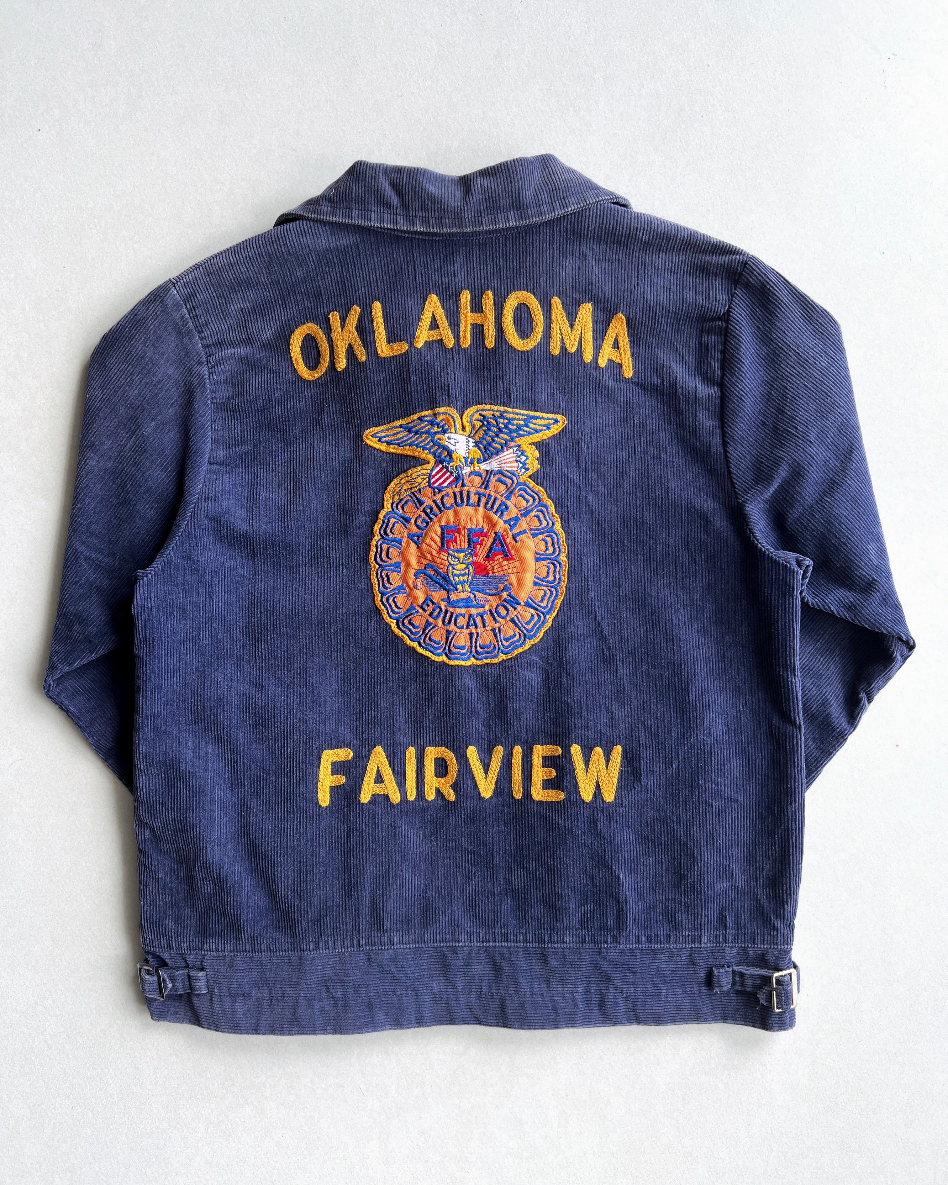 1980S 'OKLAHOMA FAIRVIEW' FFA CORDUROY JACKET (M)