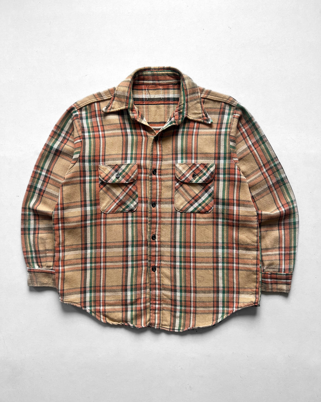 1970S DOUBLE POCKET TARTAN FLANNEL (L)