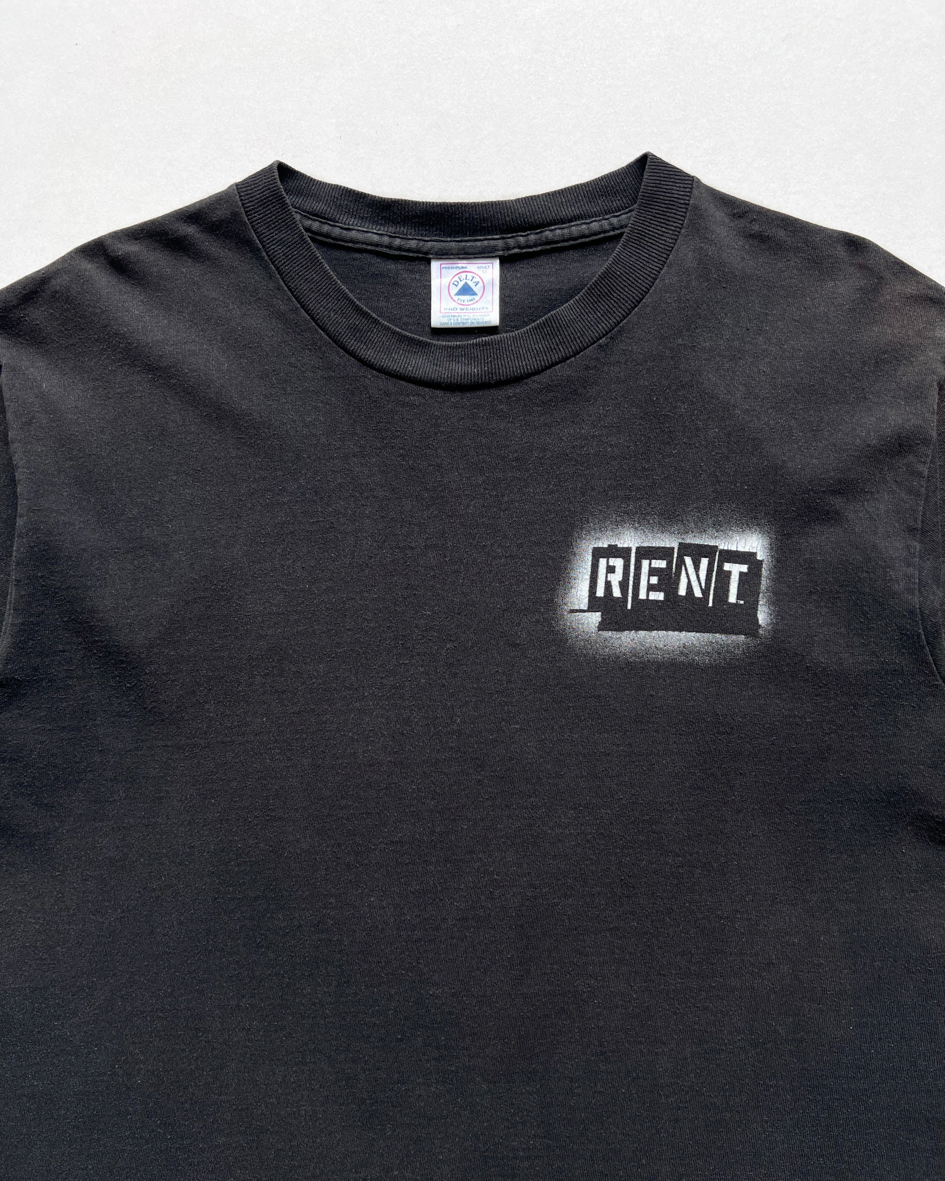 1990S SUN FADED 'RENT, NO DAY BUT TODAY' TEE (M)