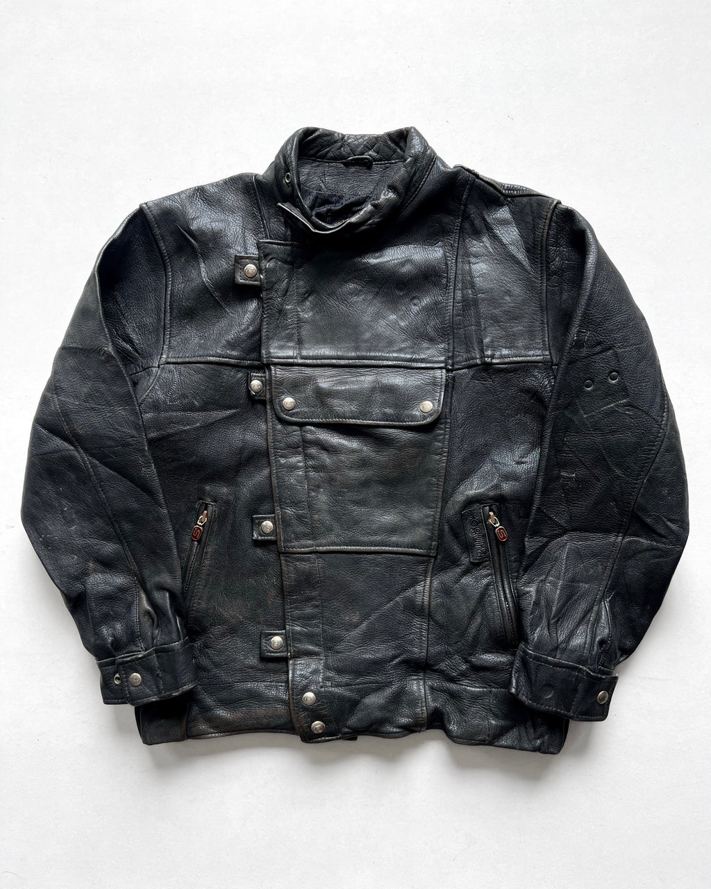 1980S SEGURA MILITARY MOTORCYCLE LEATHER JACKET (ML)