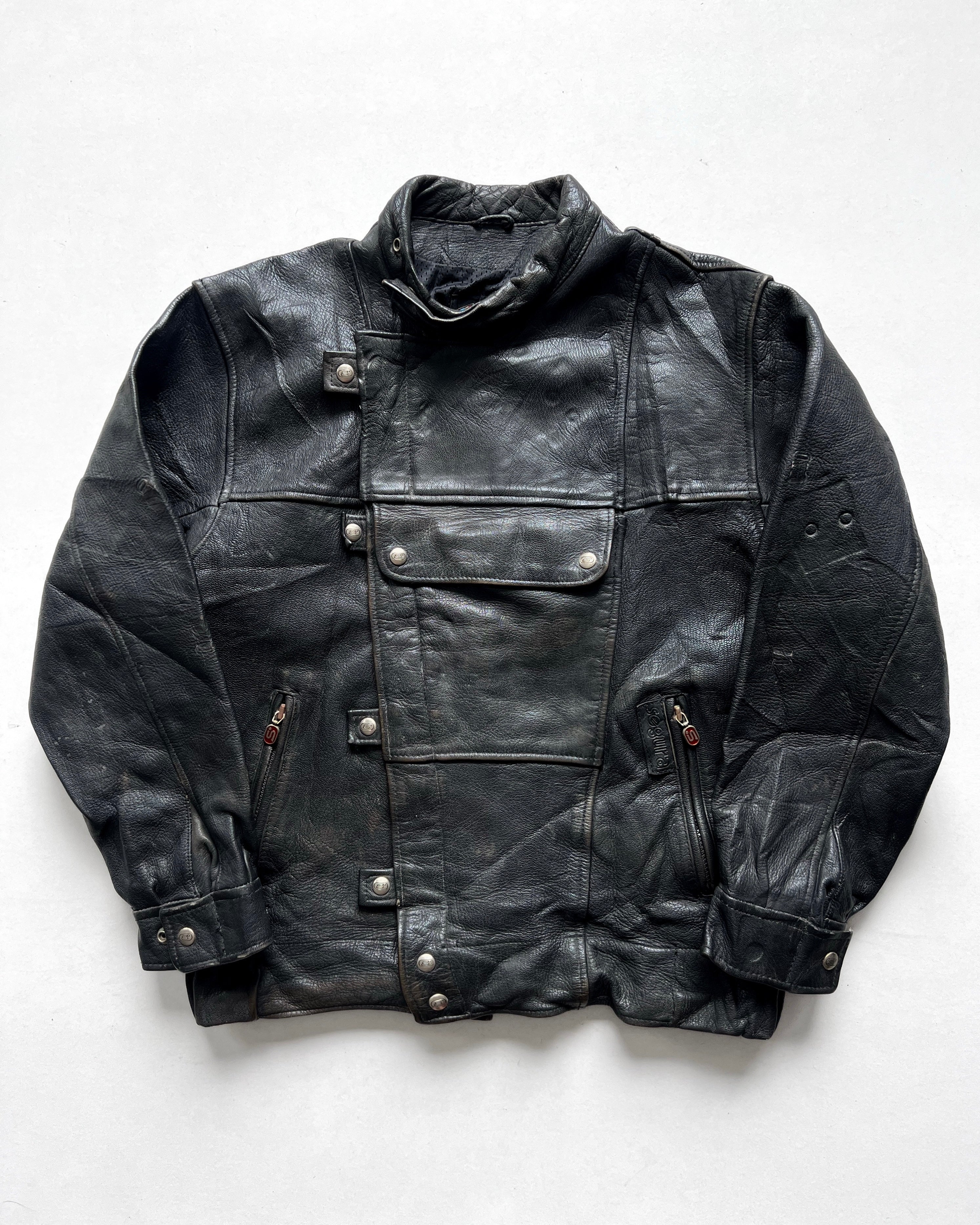 1980S SEGURA MILITARY MOTORCYCLE LEATHER JACKET (ML)