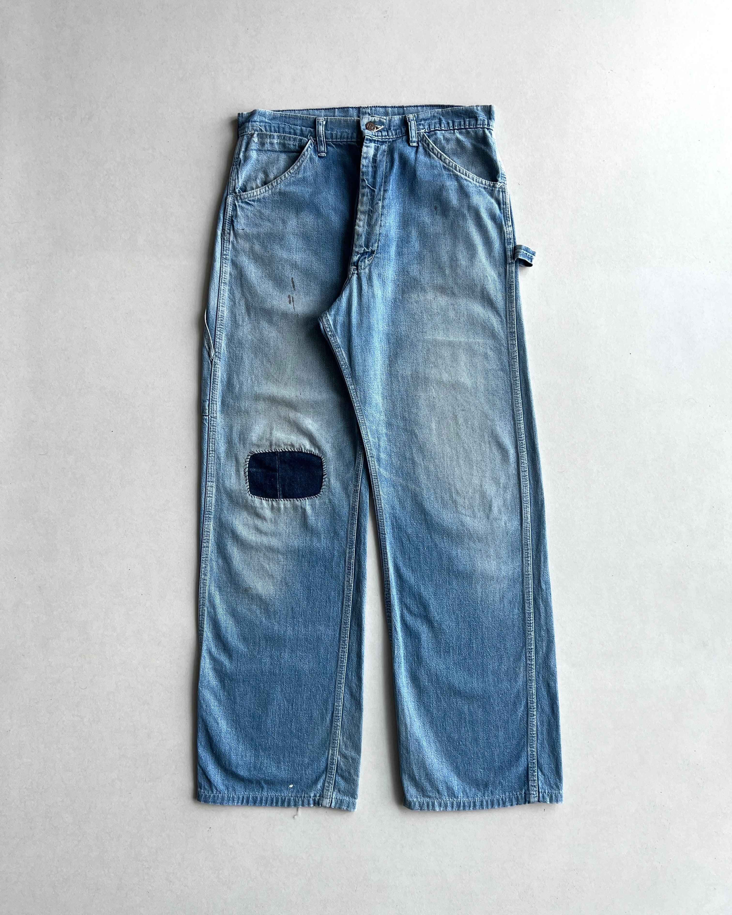 1960S DEECEE CARPENTER DENIM WORK PANTS (32X31)