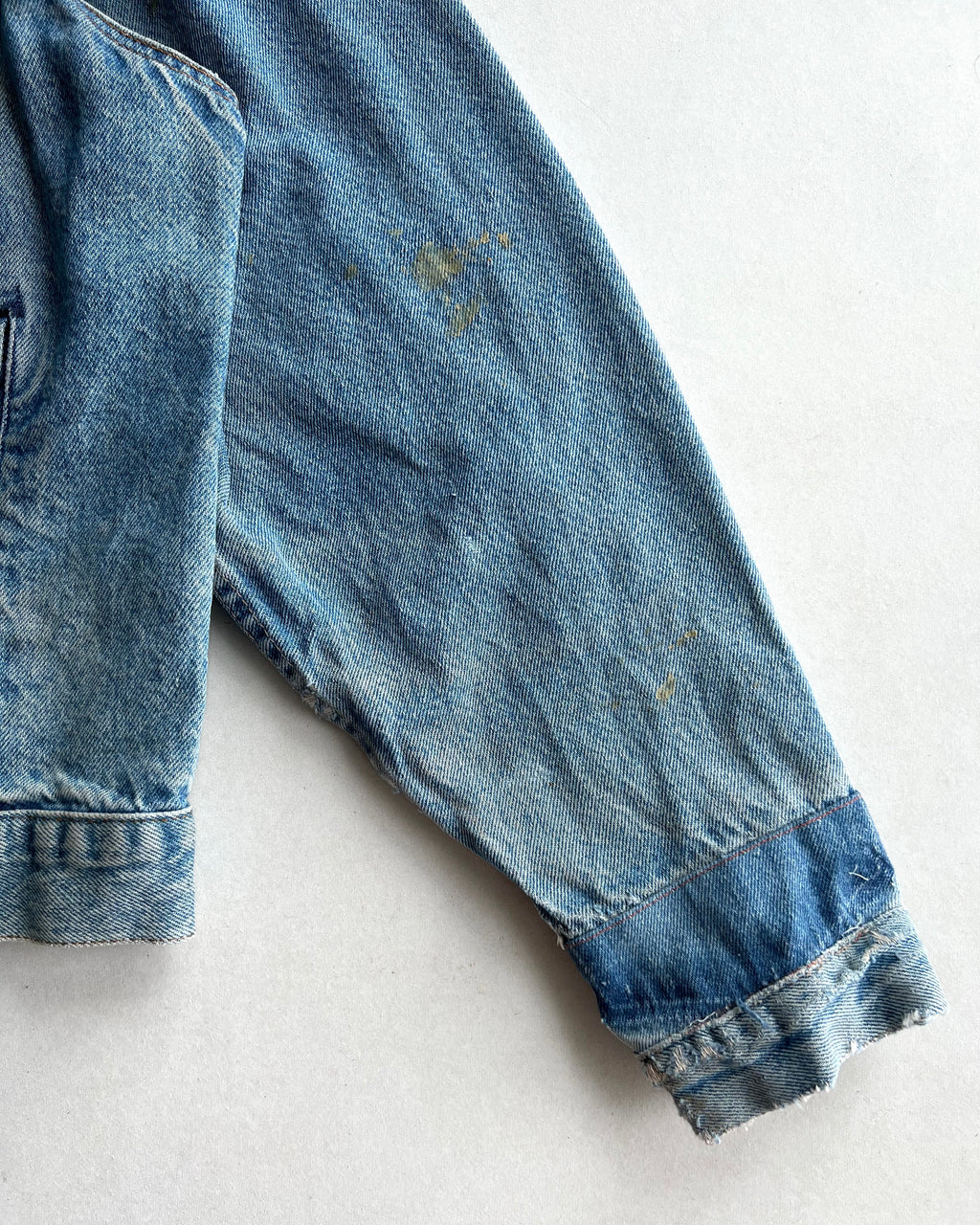 1980S FADED WASHED LEVI'S TYPE III DENIM JACKET (L)