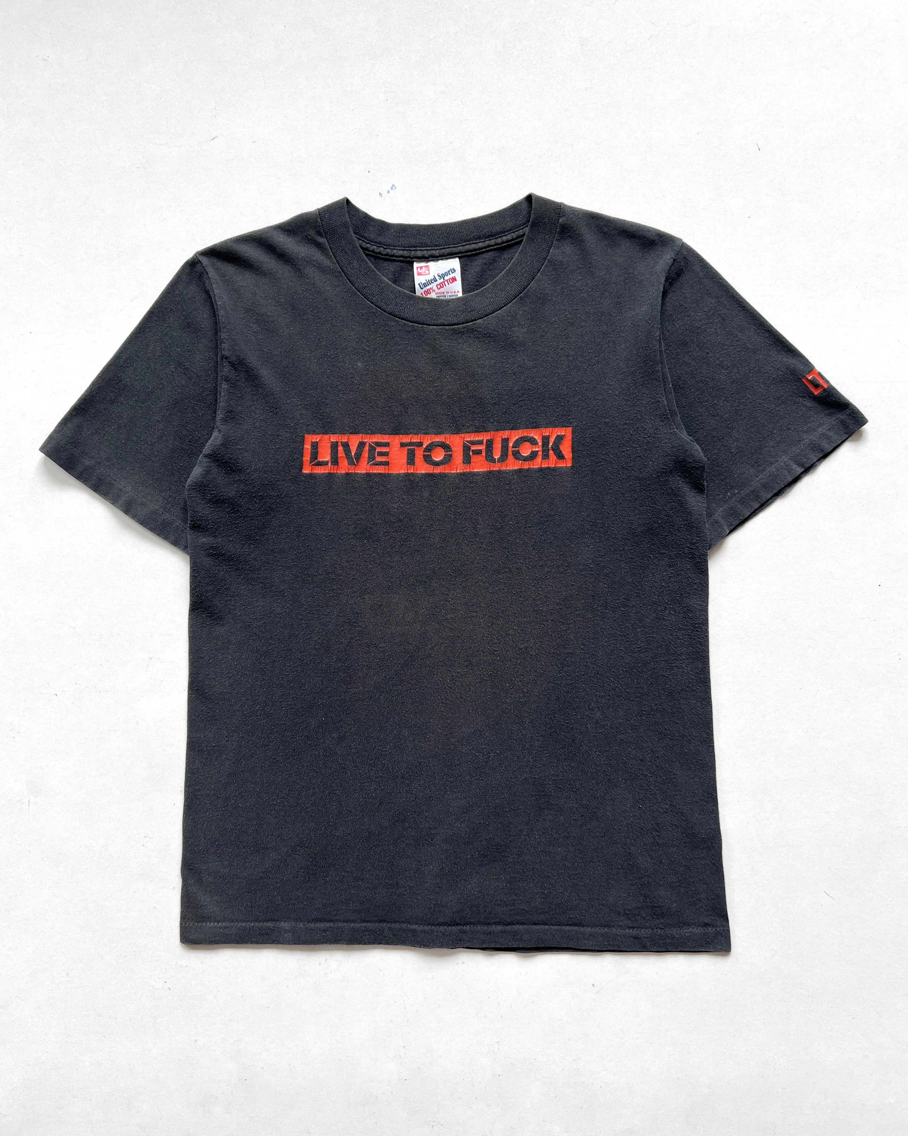 1990S 'LIVE TO F*CK, DIVE TO F*CK' SINGLE STITCH TEE (S)