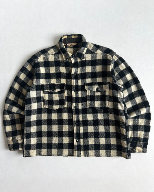 1970S WOOLRICH CROPPED PLAID FLANNEL (L)