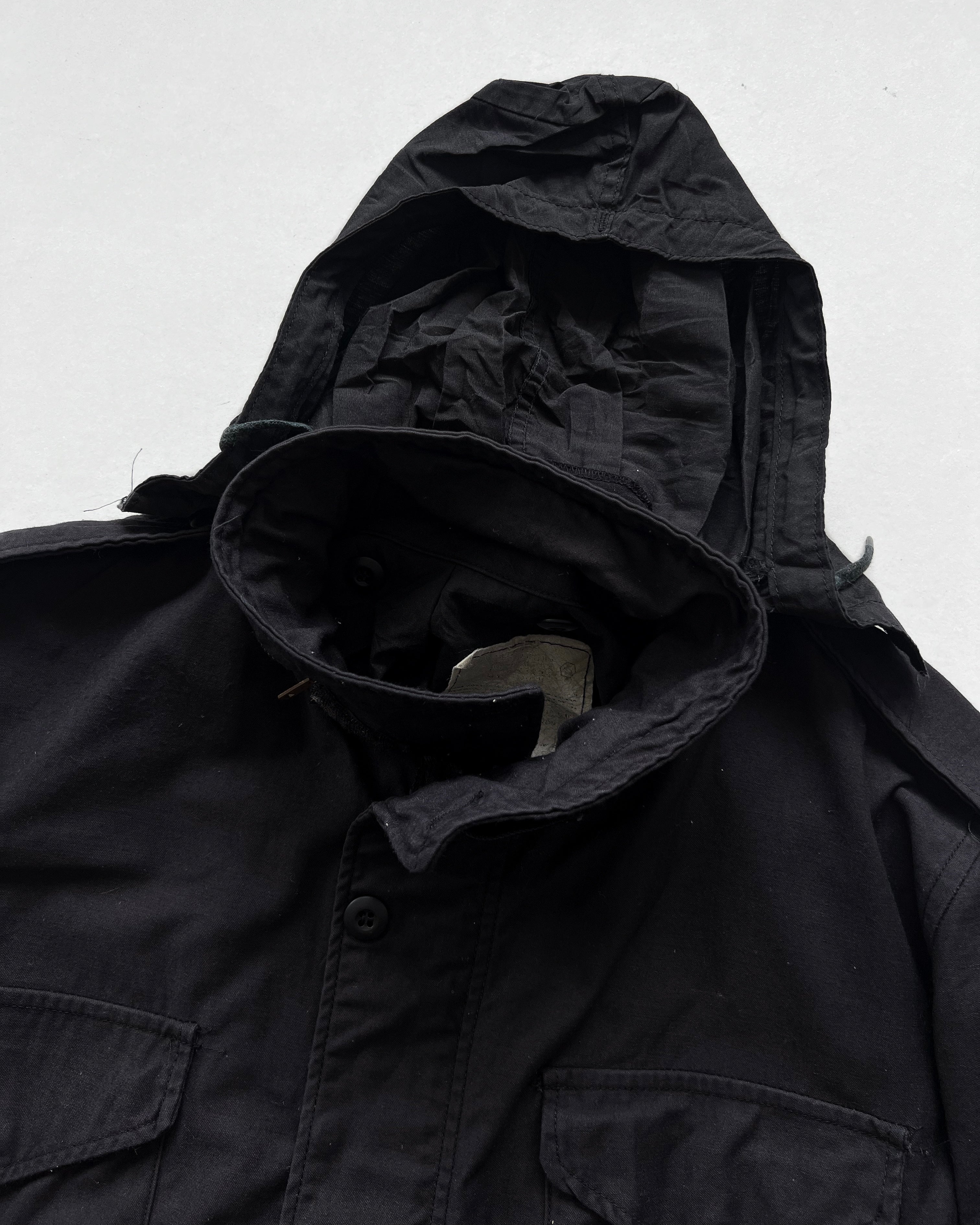 1980S BLACK ALPHA INDUSTRY US ARMY M65 FIELD JACKET (L)