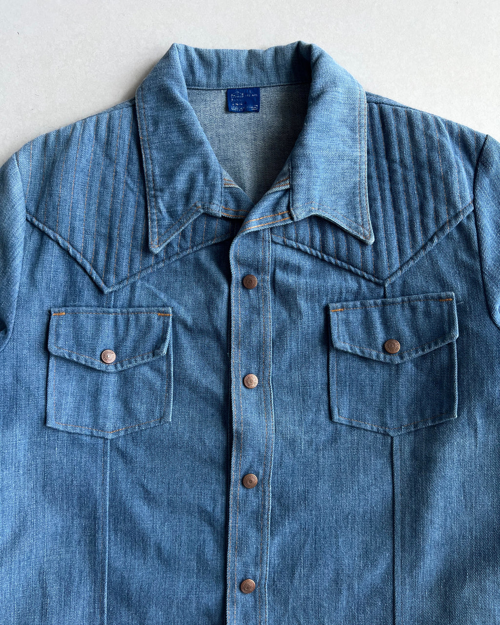 1970S SEARS WESTERN DENIM CROPPED JACKET (L)