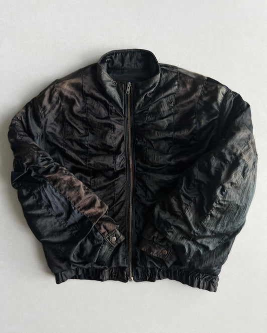1990S SUN FADED JAPANESE BRAND QUILTED BOMBER JACKET (L/XL)