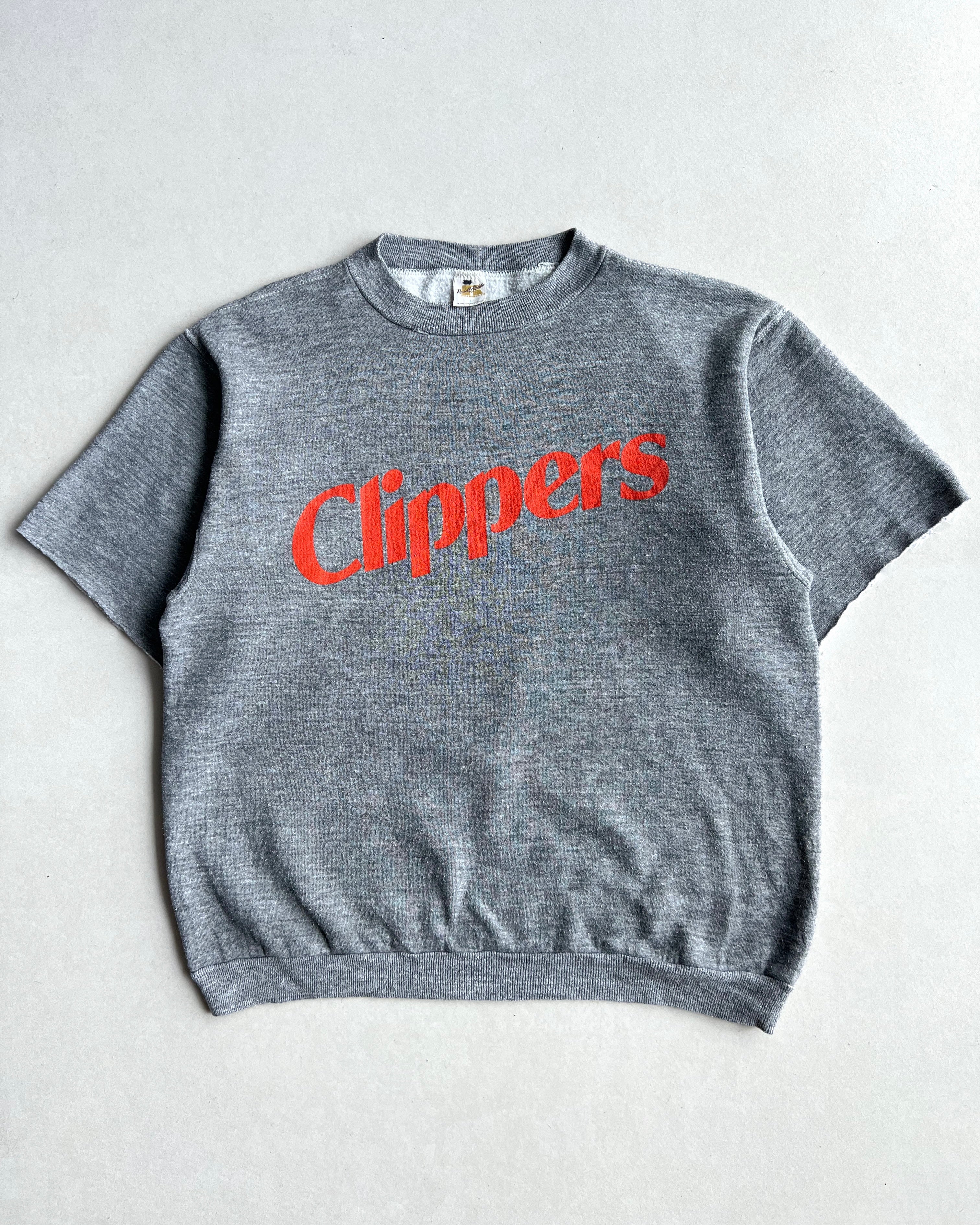 1970S RUSSELL ‘CLIPPERS’ CUT-OFF SWEATSHIRT (L)