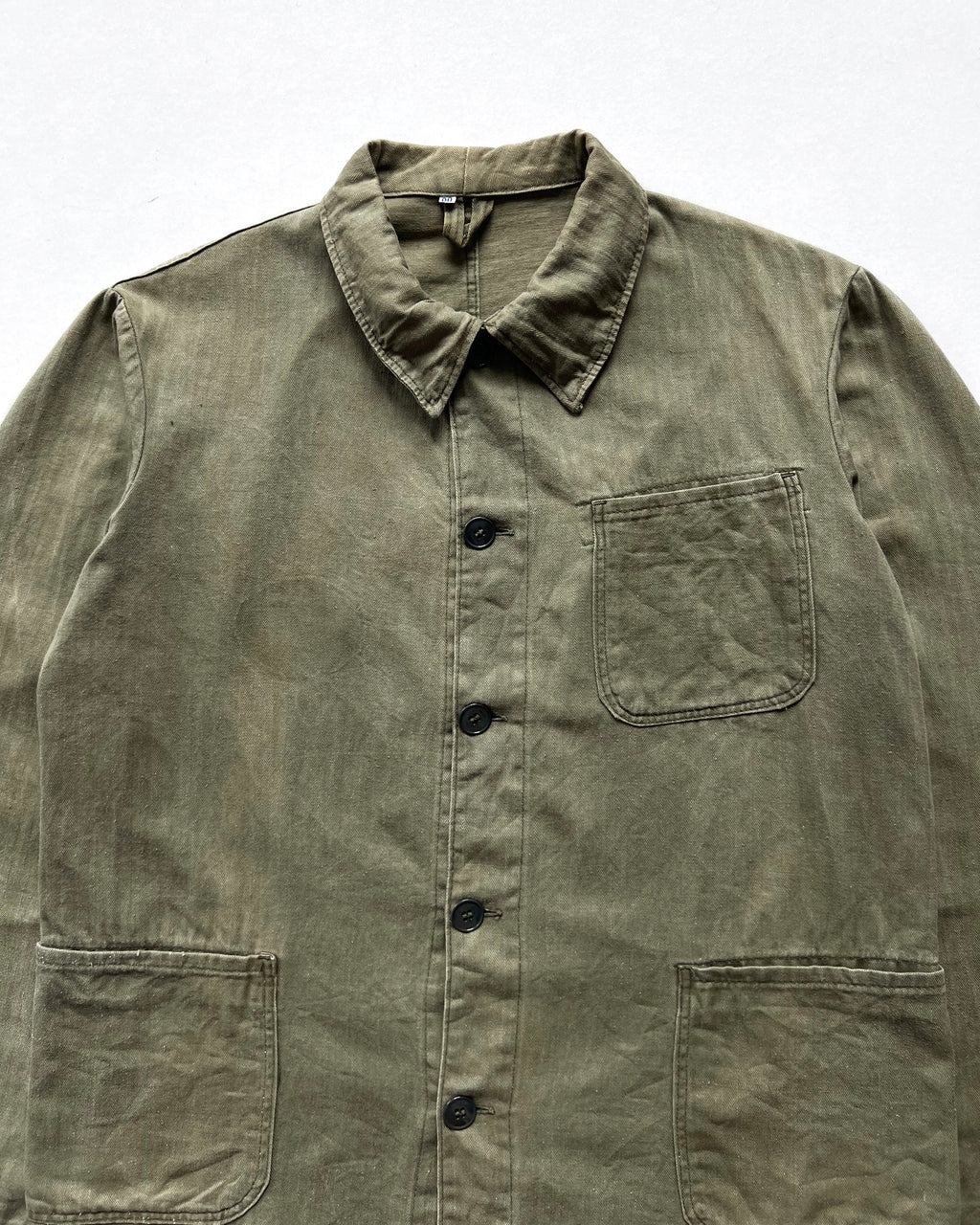 1960S OLIVE EUROPE ARMY HBT WORK JACKET (M)