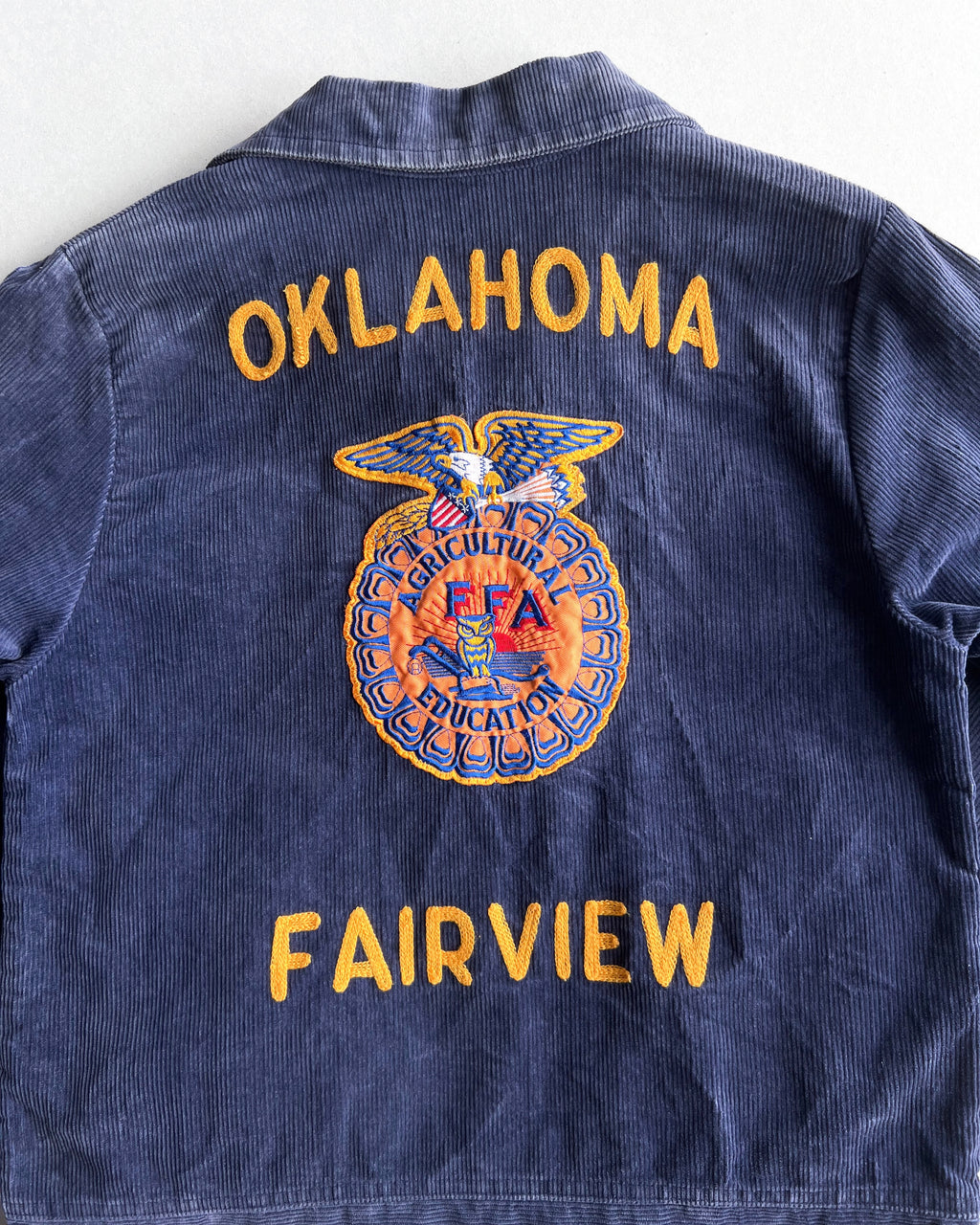 1980S 'OKLAHOMA FAIRVIEW' FFA CORDUROY JACKET (M)