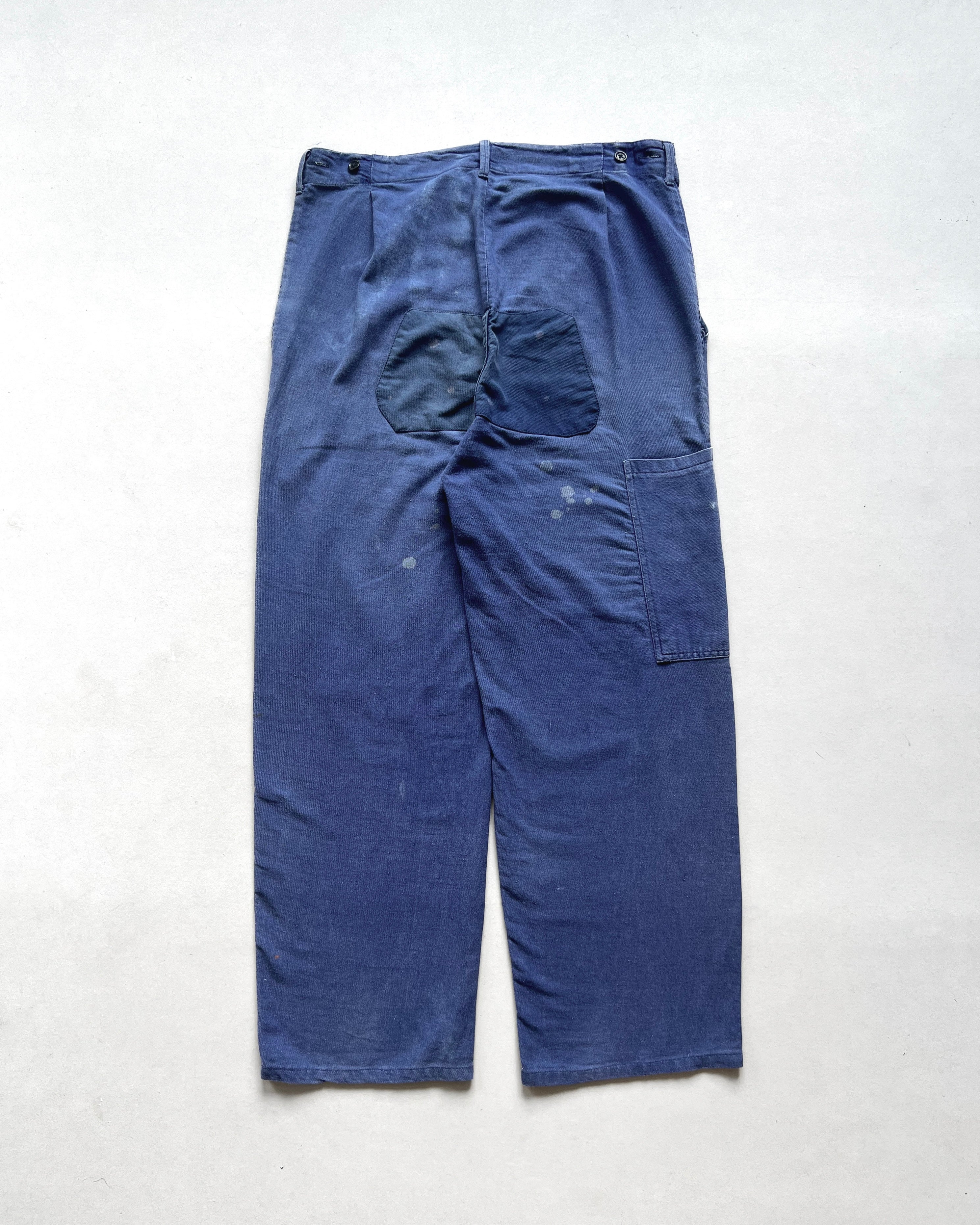1960S EUROPE REPAIRED CARPENTER WORK TROUSERS (30-34)