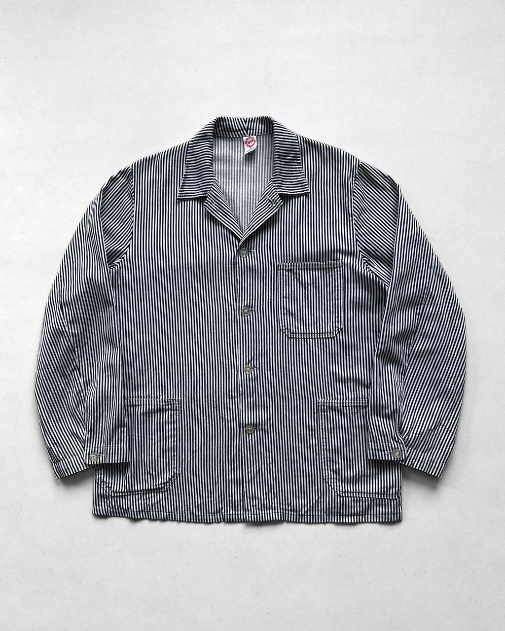 1970S GERMAN HICKORY WORK CHORE JACKET (L)