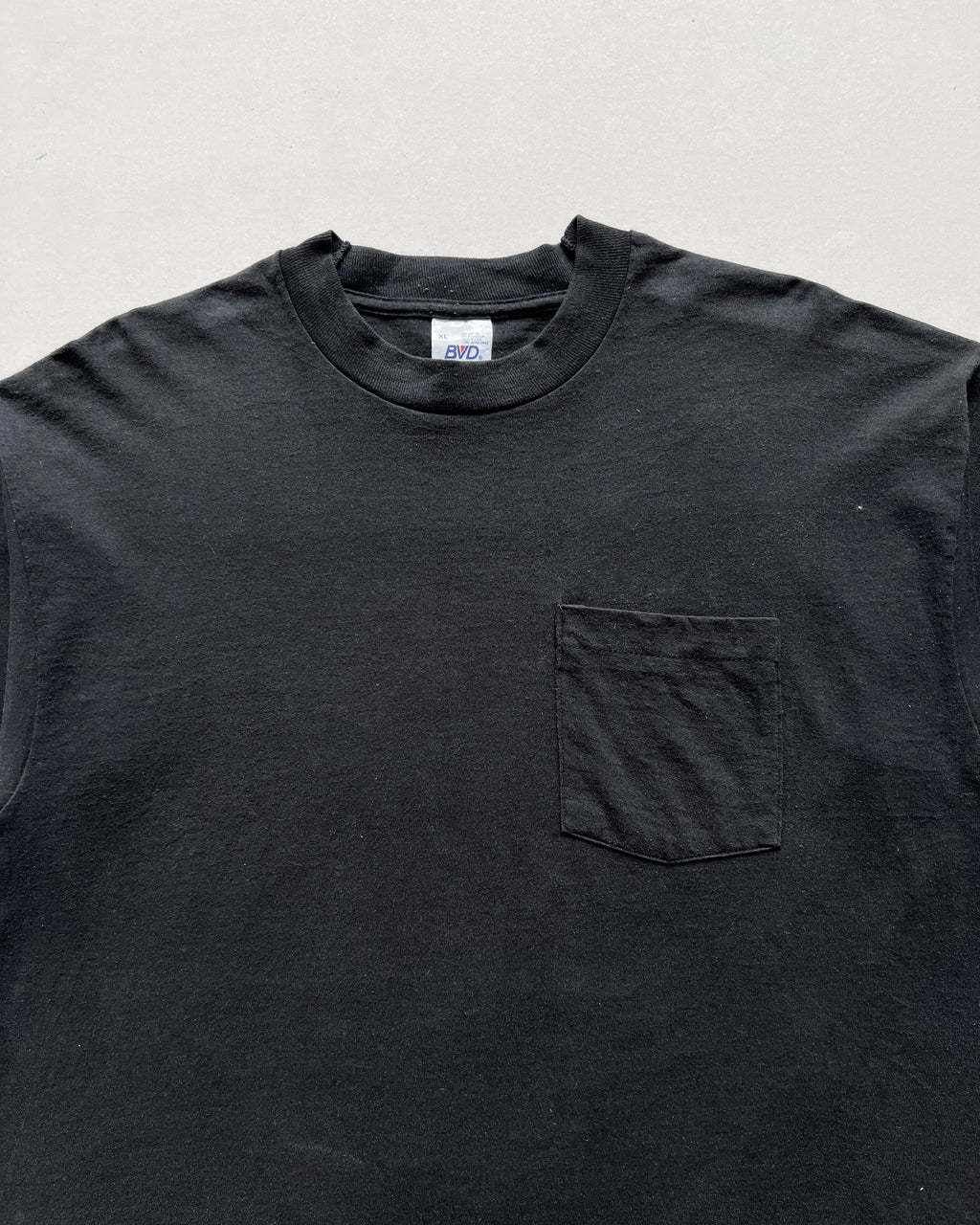 1990S BVD BLANK SINGLE STITCH POCKET TEE (XL)