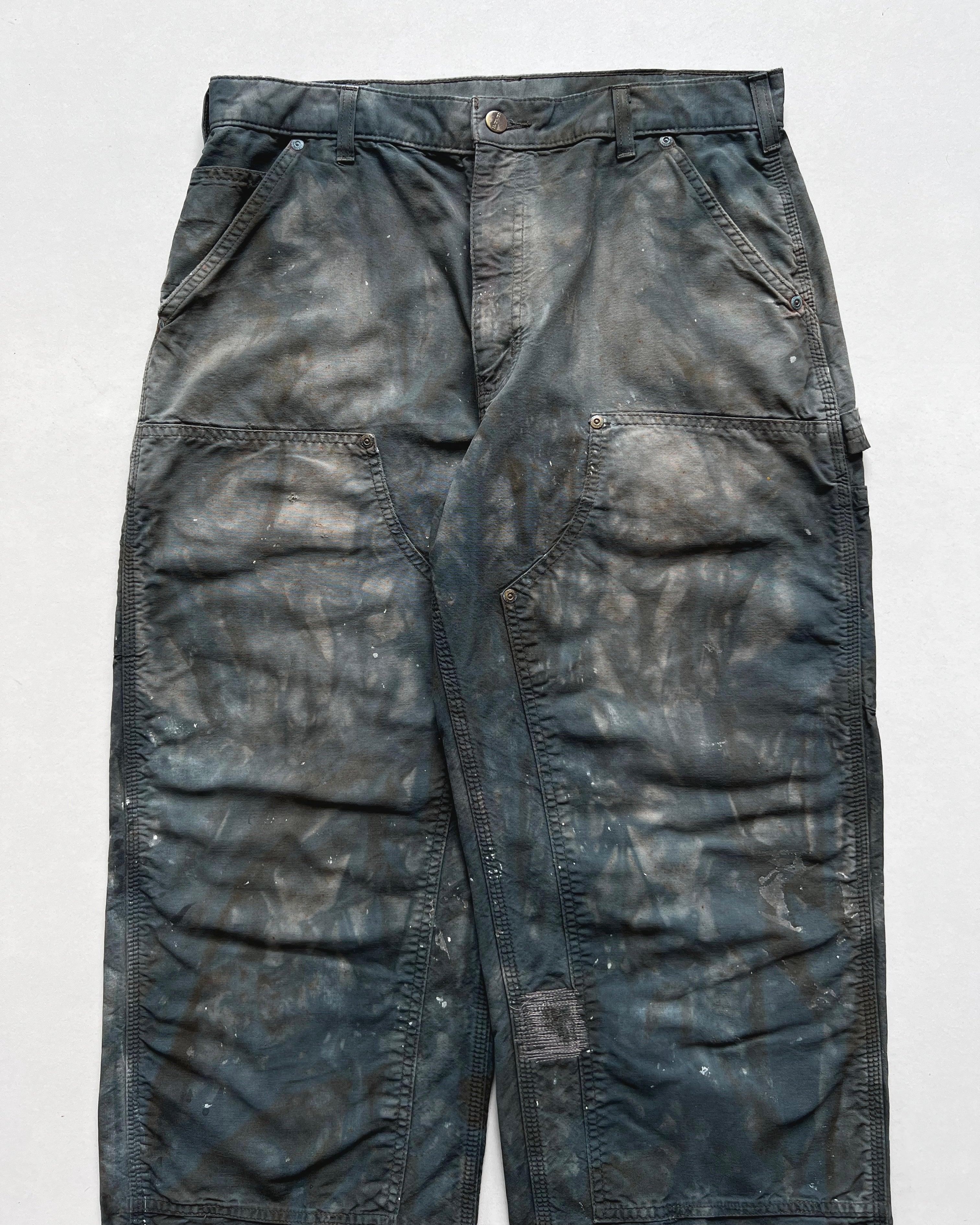 2000S BLEACHED CARHARTT DOUBLE KNEE WORK PANTS (34)