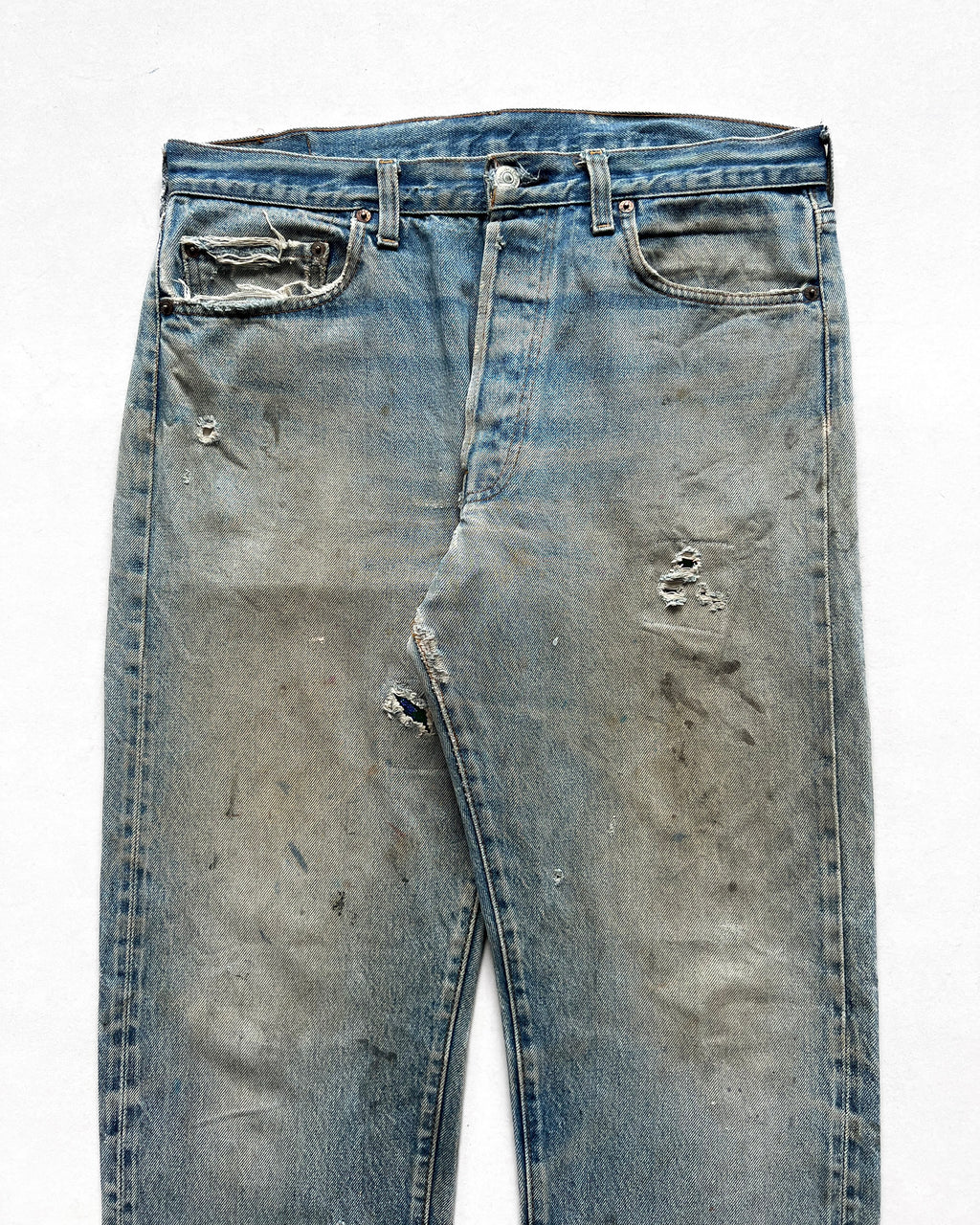 1980S FADED LEVI'S 501 REDLINE SELVEDGE JEANS (34)