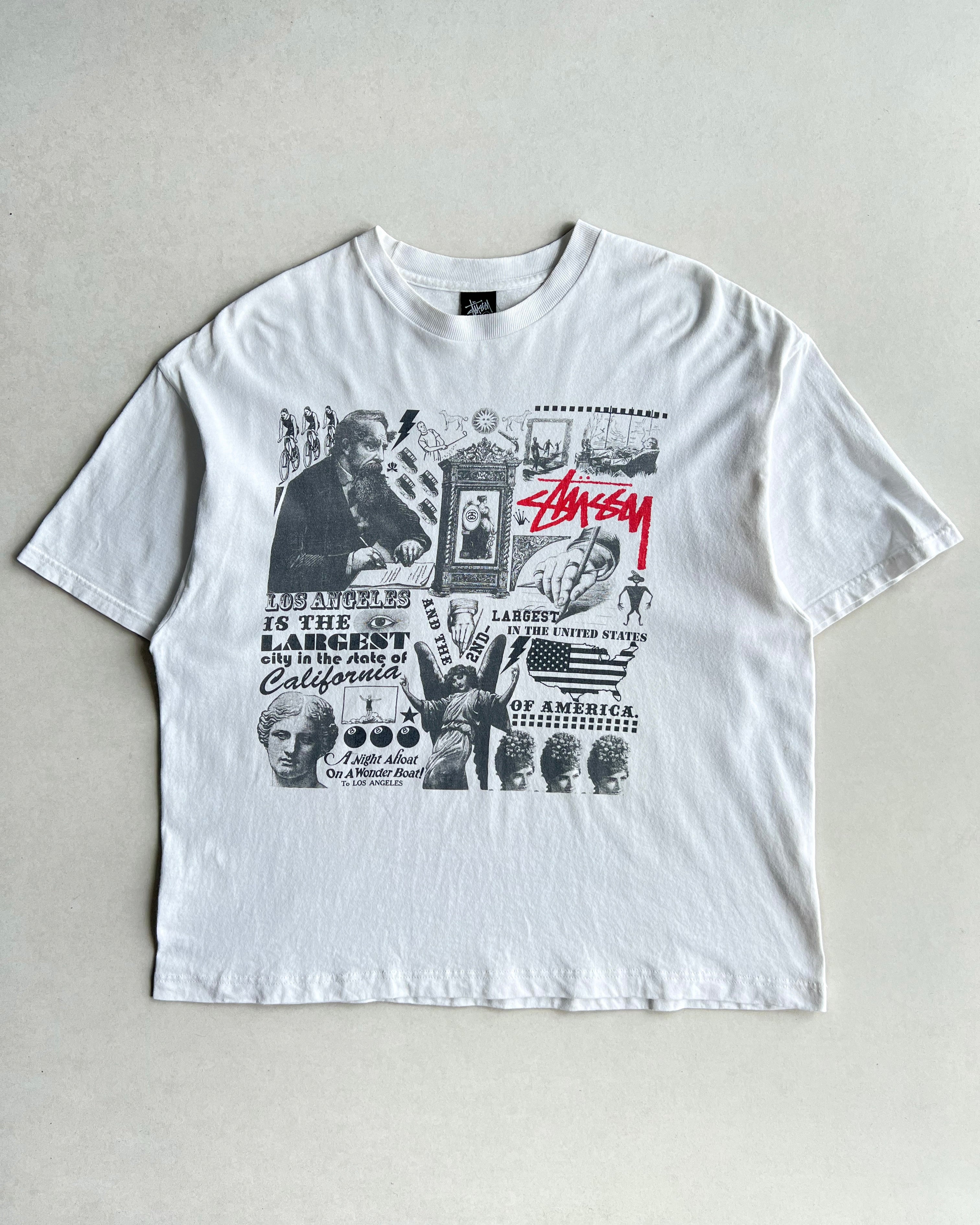 Floar 2000S STUSSY 'A NIGHT A FLOAR ON A WONDER BOAT' TEE (XL) – exaghules