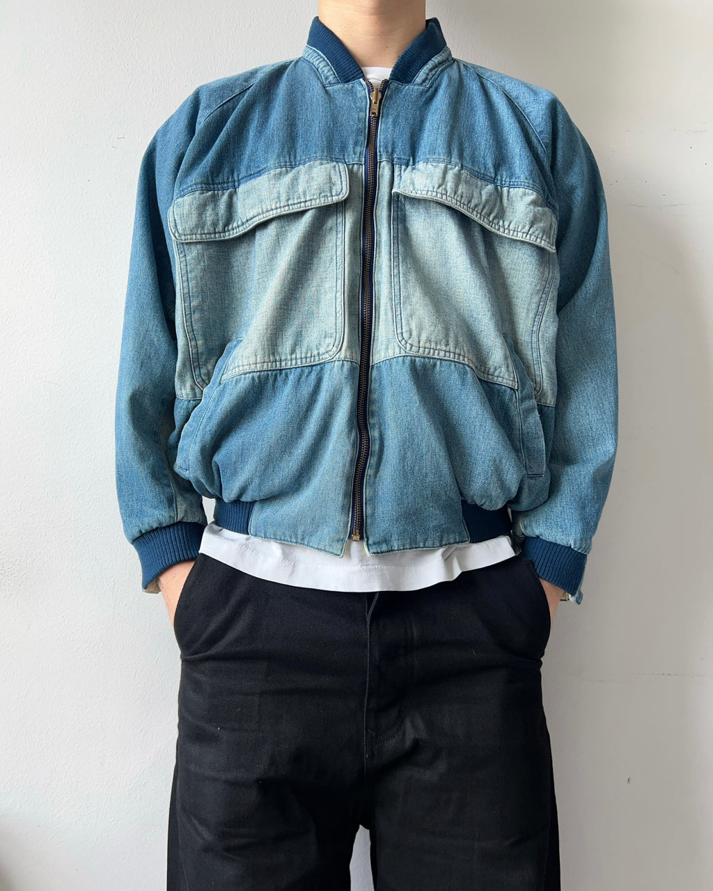 1980S TWO-TONE DENIM REVERSIBLE JACKET (XL)