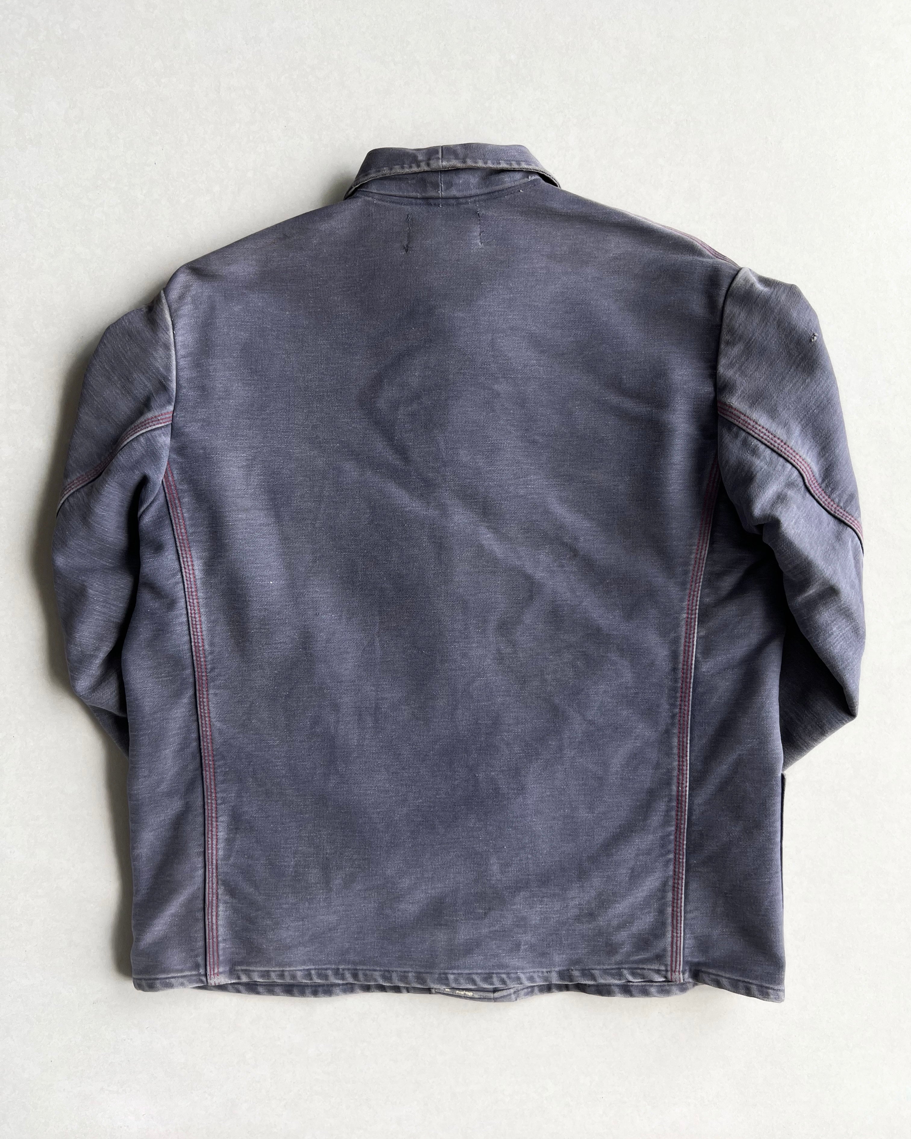 1960S FADED GREY/PURPLE MOLESKN FRENCH WORKWEAR (L)