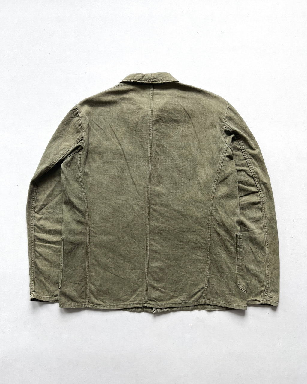 1960S OLIVE EUROPE ARMY HBT WORK JACKET (M)