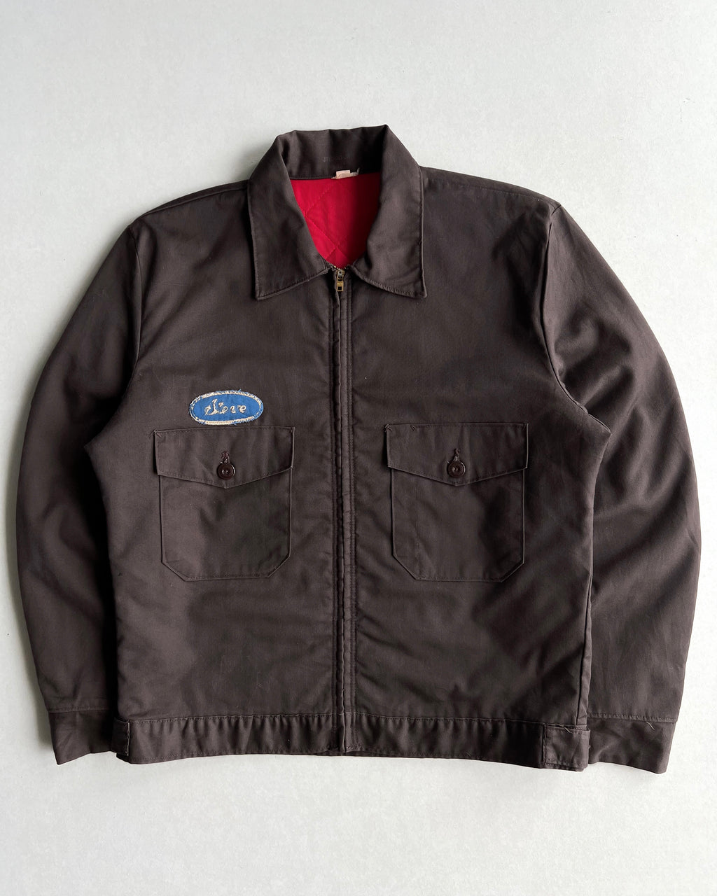 1980S BROWN DOUBLE POCKET WORK JACKET (M)