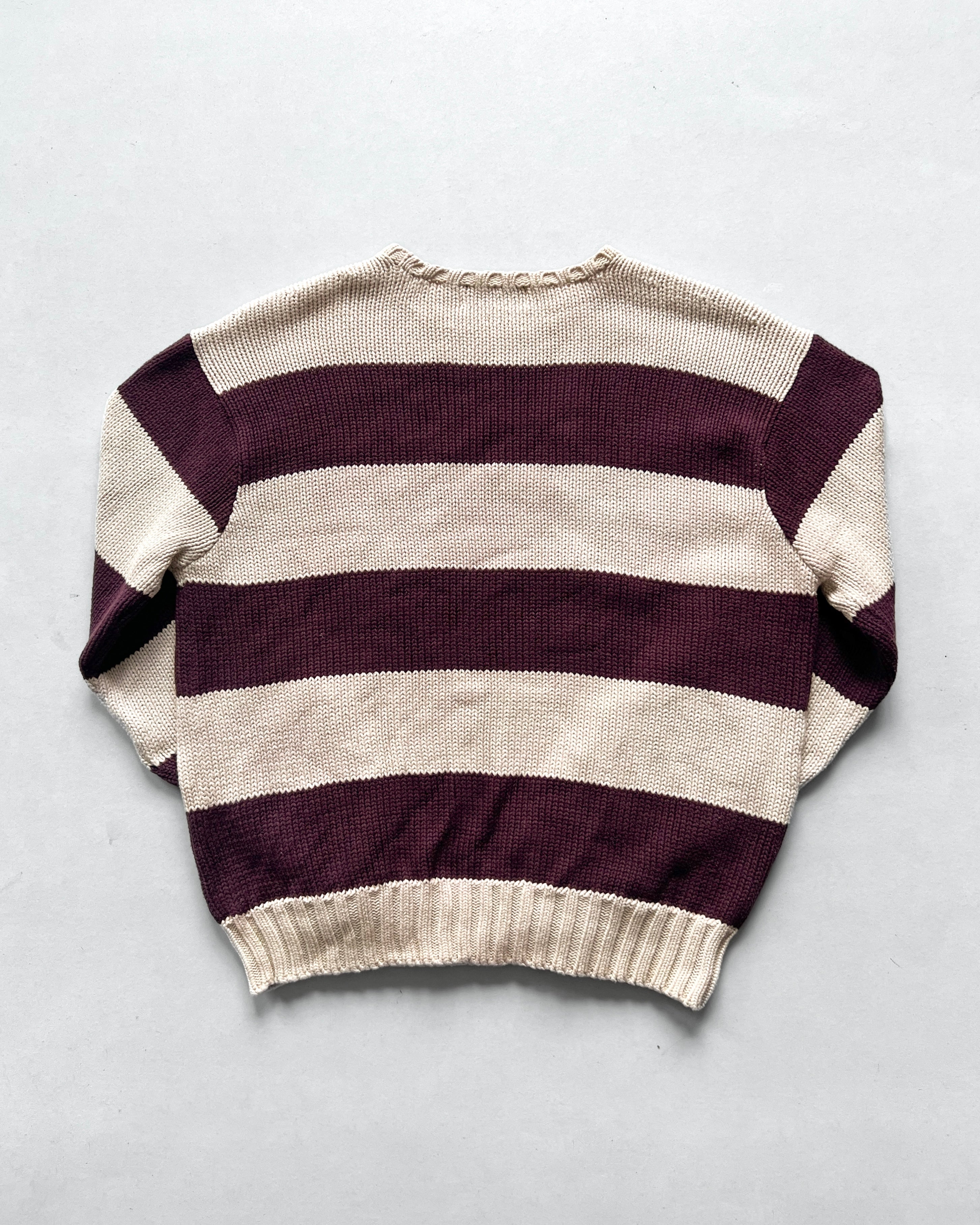 1990S RALPH LAUREN STRIPES KNITTED SWEATER (L)