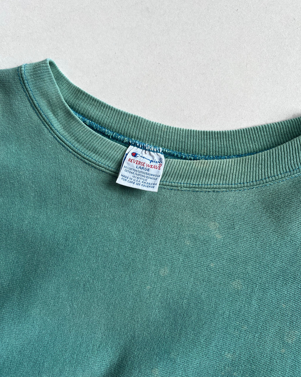 1990S SUN FADED CHAMPION REVERSE WEAVE LOGO SWEATSHIRT (L)