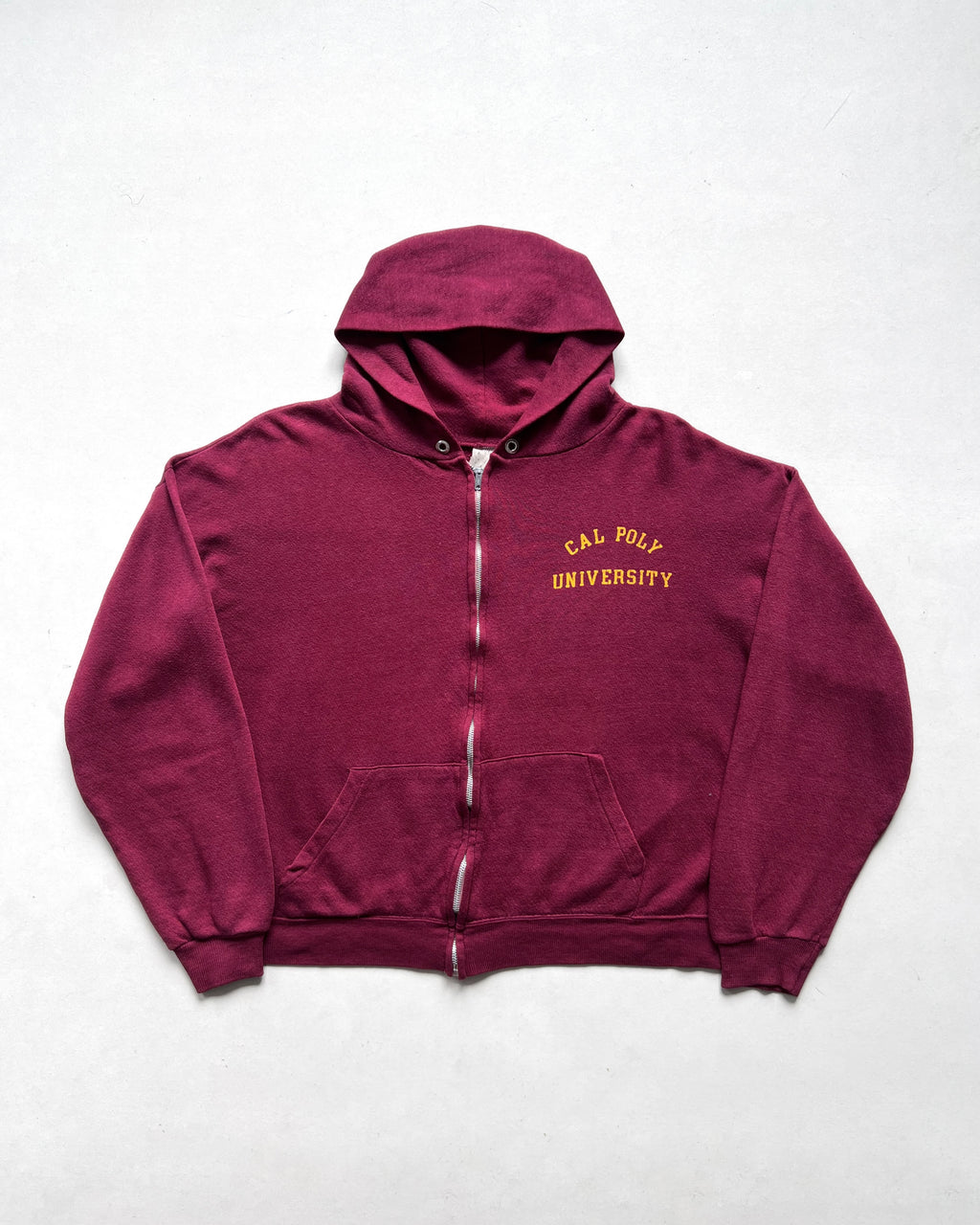 1970S 'CAL POLY UNIVERSITY' ZIP-UP HOODIE (M)