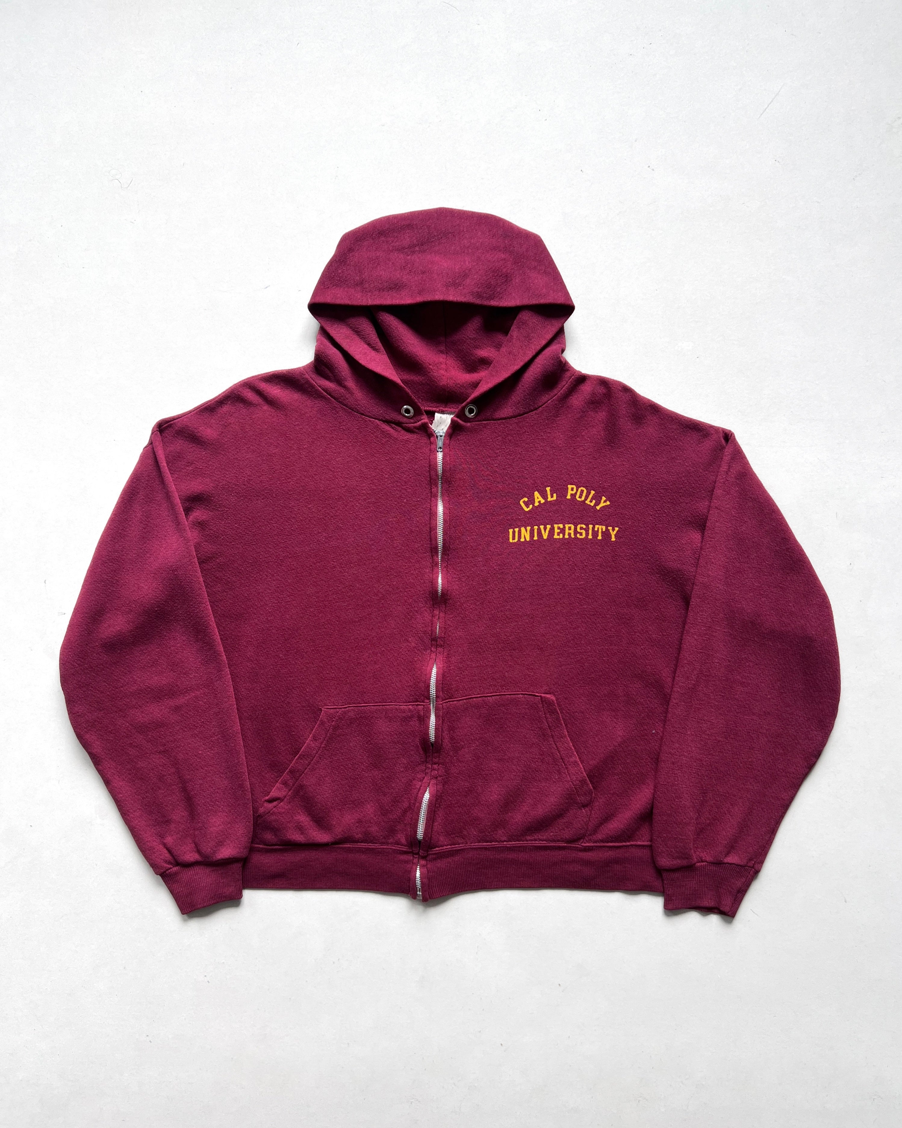 1970S 'CAL POLY UNIVERSITY' ZIP-UP HOODIE (M)