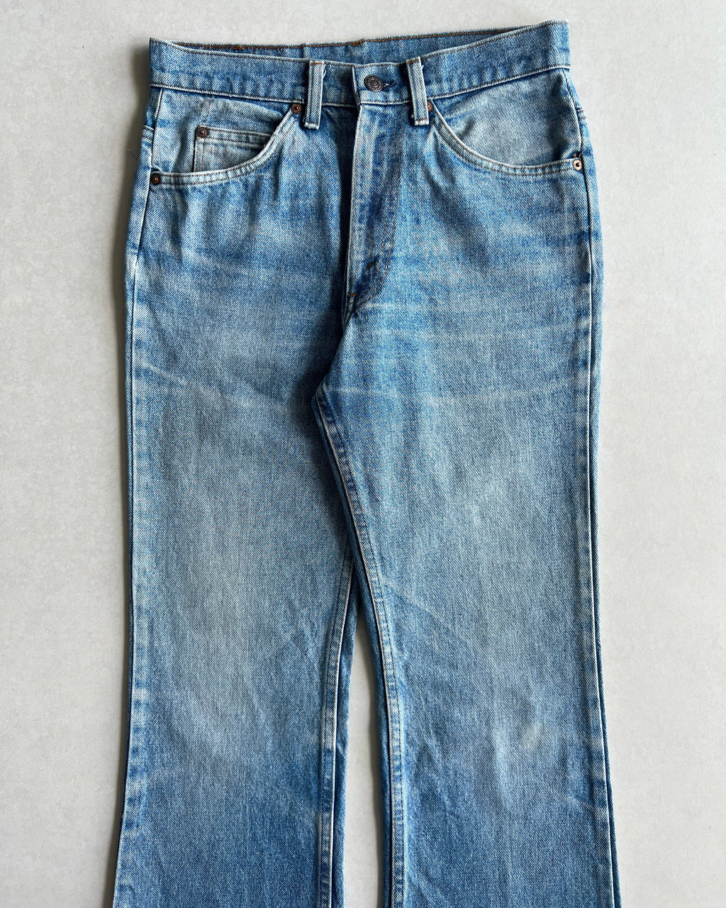 1970S FADED WASHED LEVI'S 517 FLARE JEANS (30X30)
