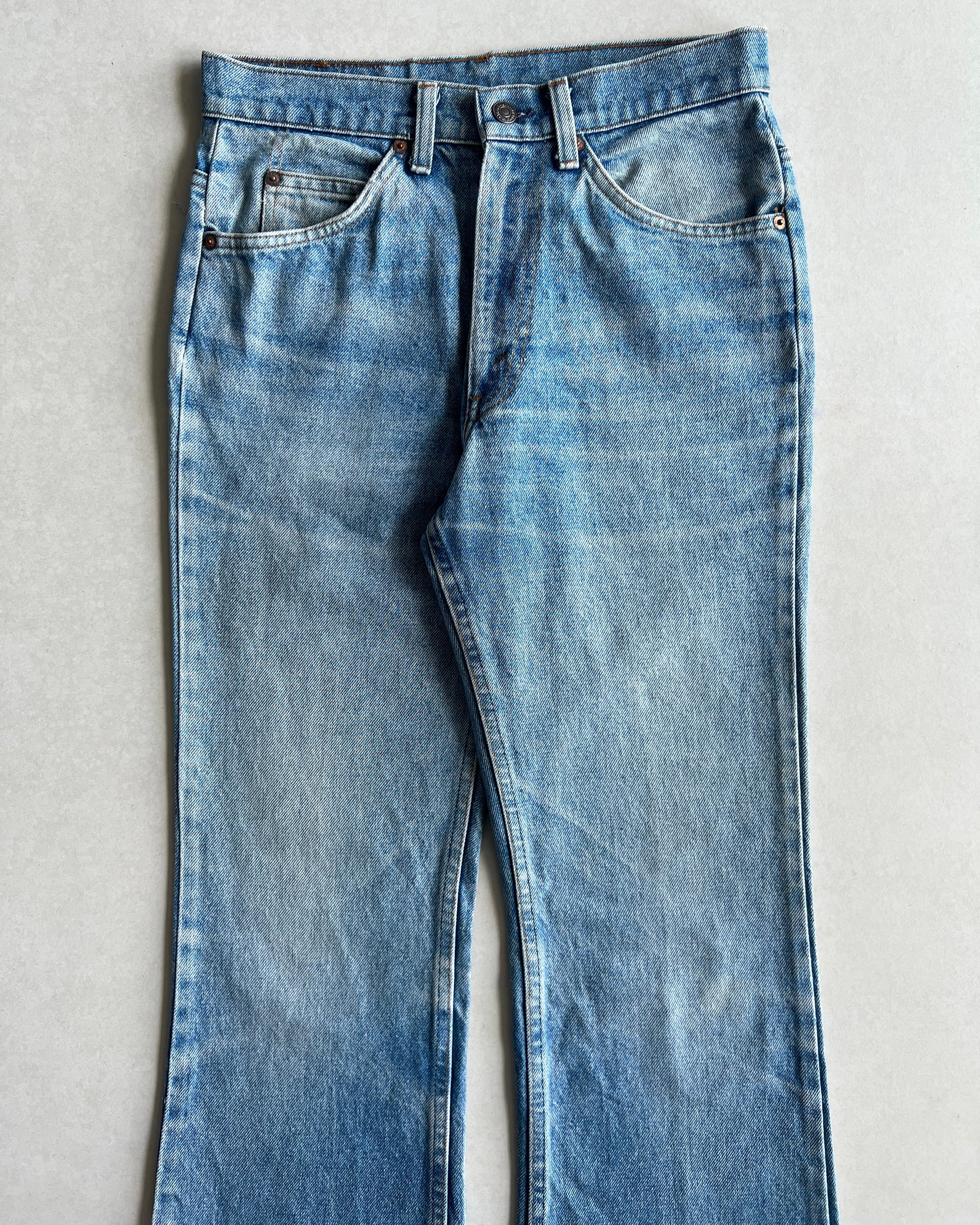 1970S FADED WASHED LEVI'S 517 FLARE JEANS (30X30)