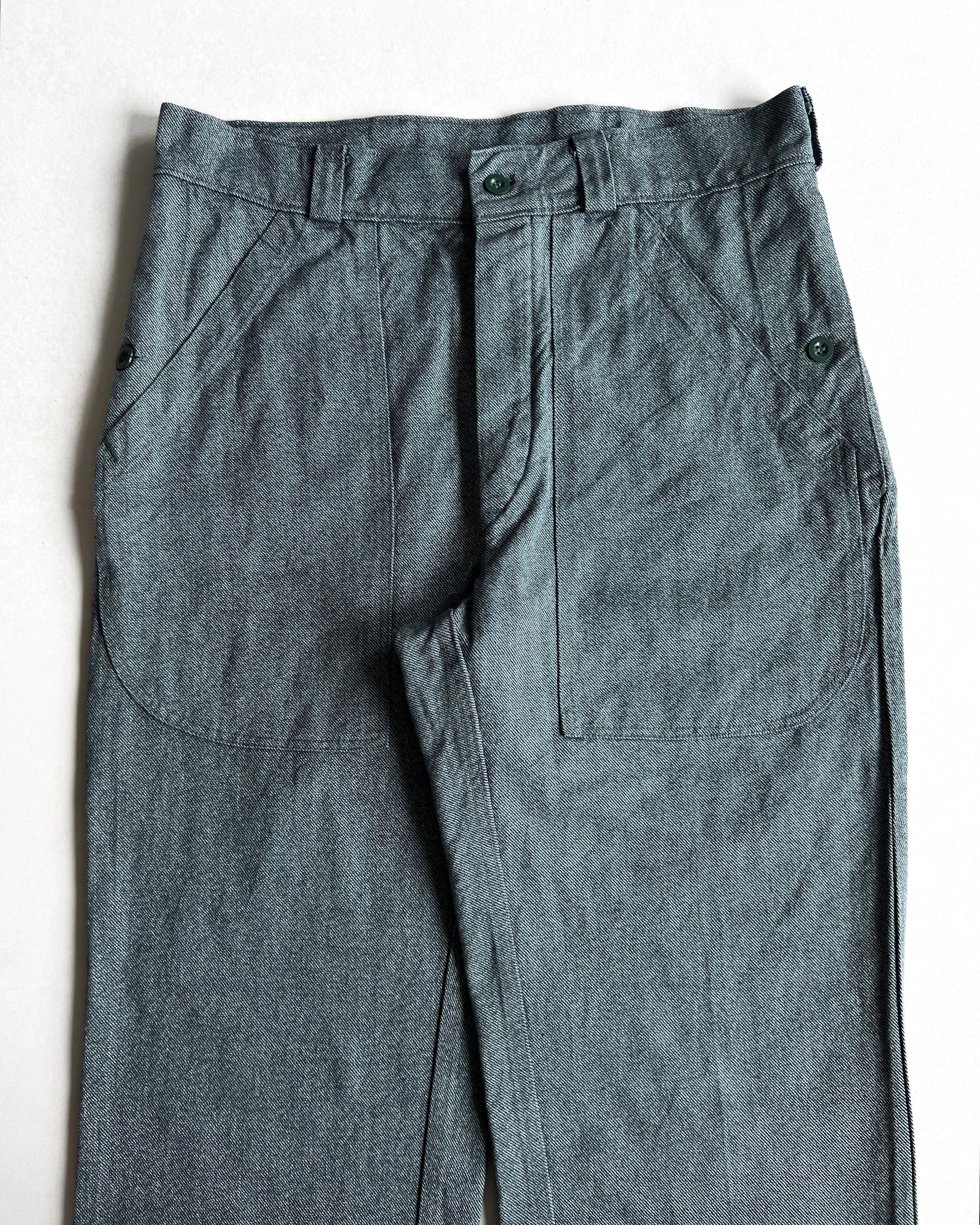 1980S SWISS SALT & PEPPER WORK PANTS (34)