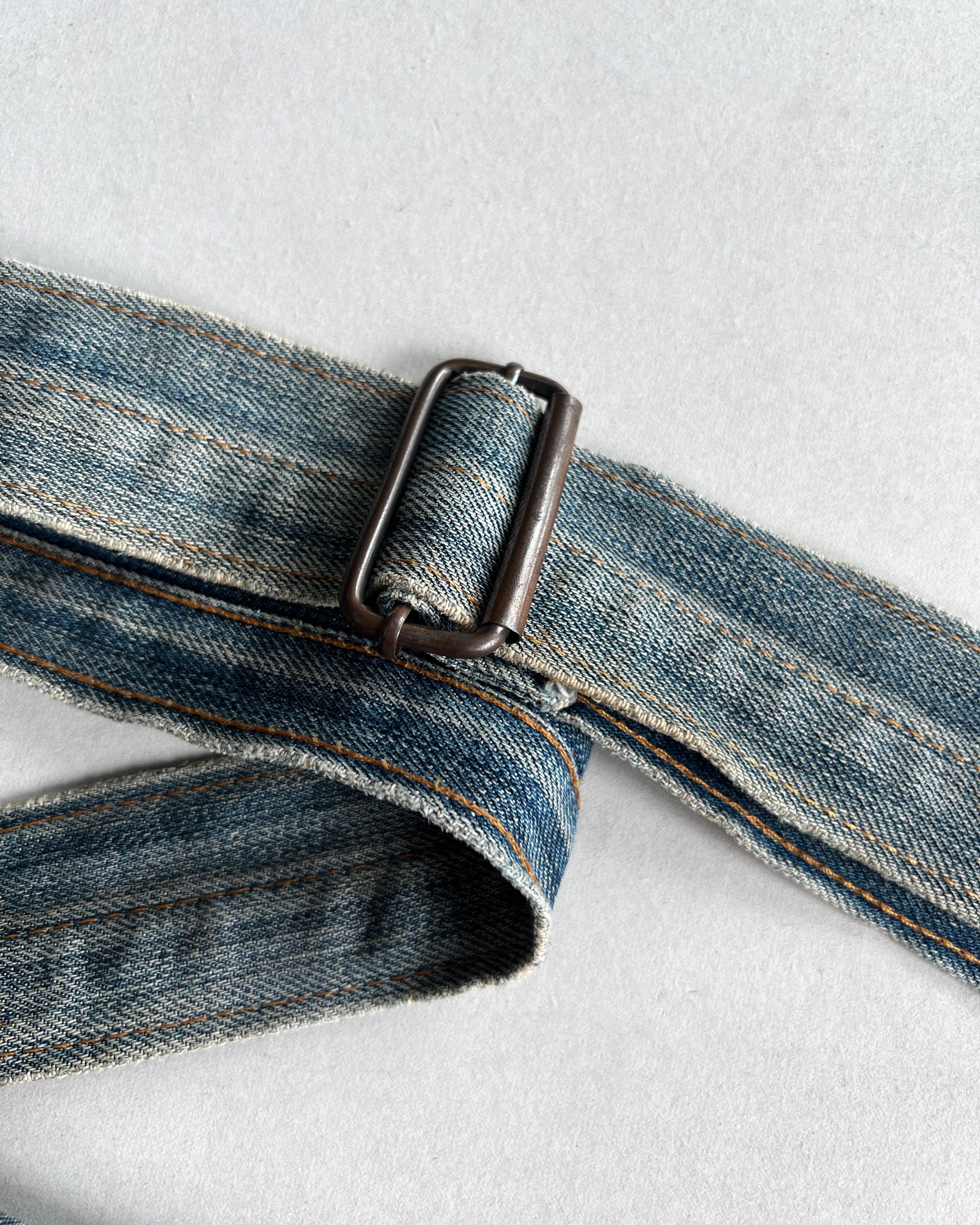 1980S FADED WASHED LEVI'S DENIM MESSENGER BAG (OS)