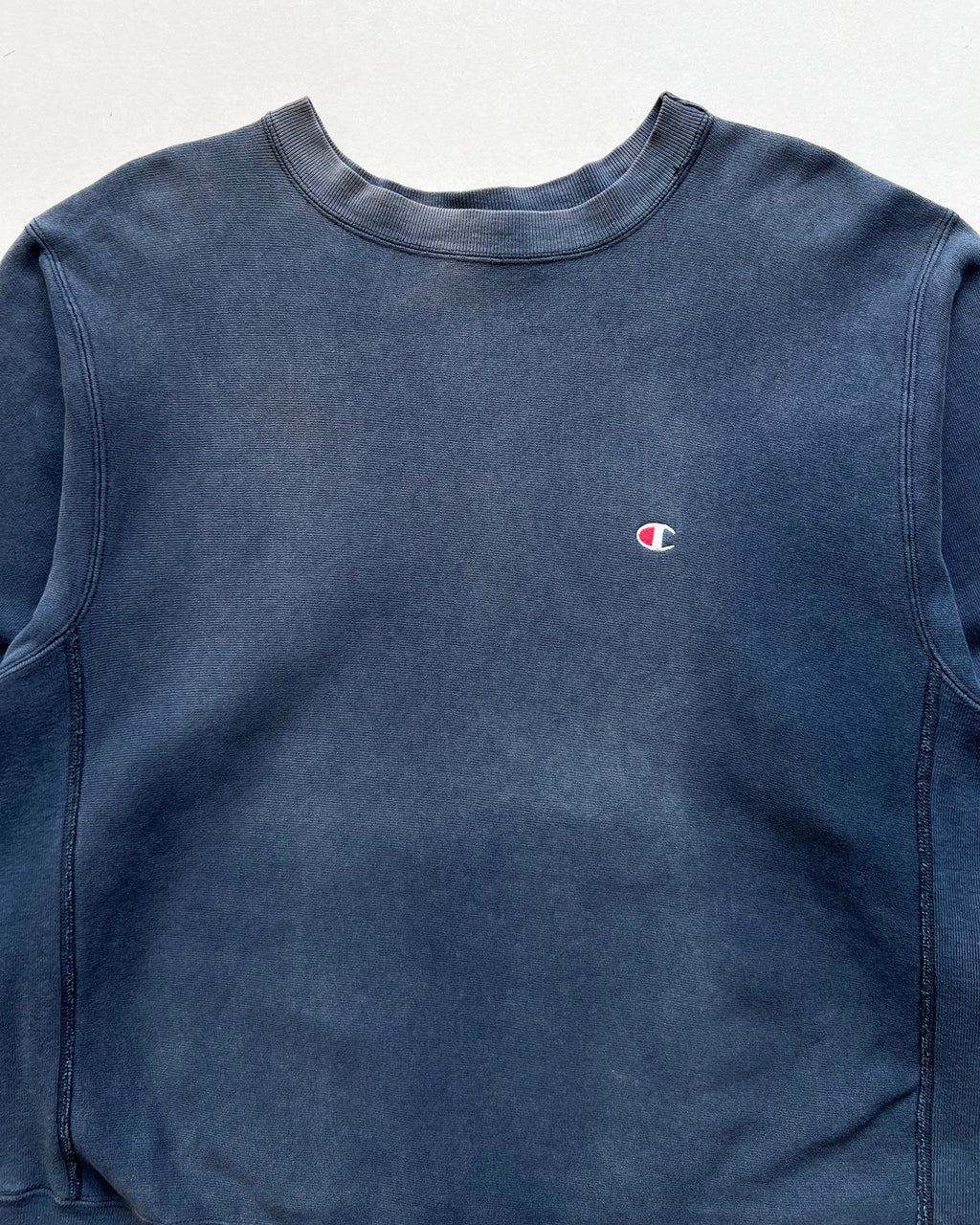 1980S CHAMPION SUN FADED REVERSE WEAVE LOGO SWEATSHIRT (L)