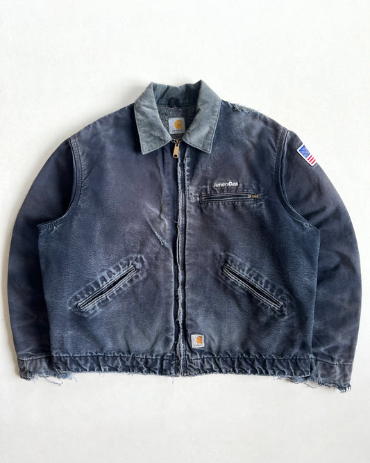 1990S FADED 'AMERIGAS' CARHARTT DETROIT JACKET (XL)