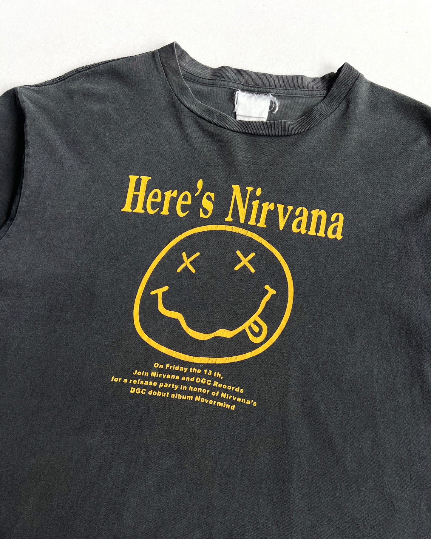 2000S FADED 'HERE'S NIRVANA' TEE (L)