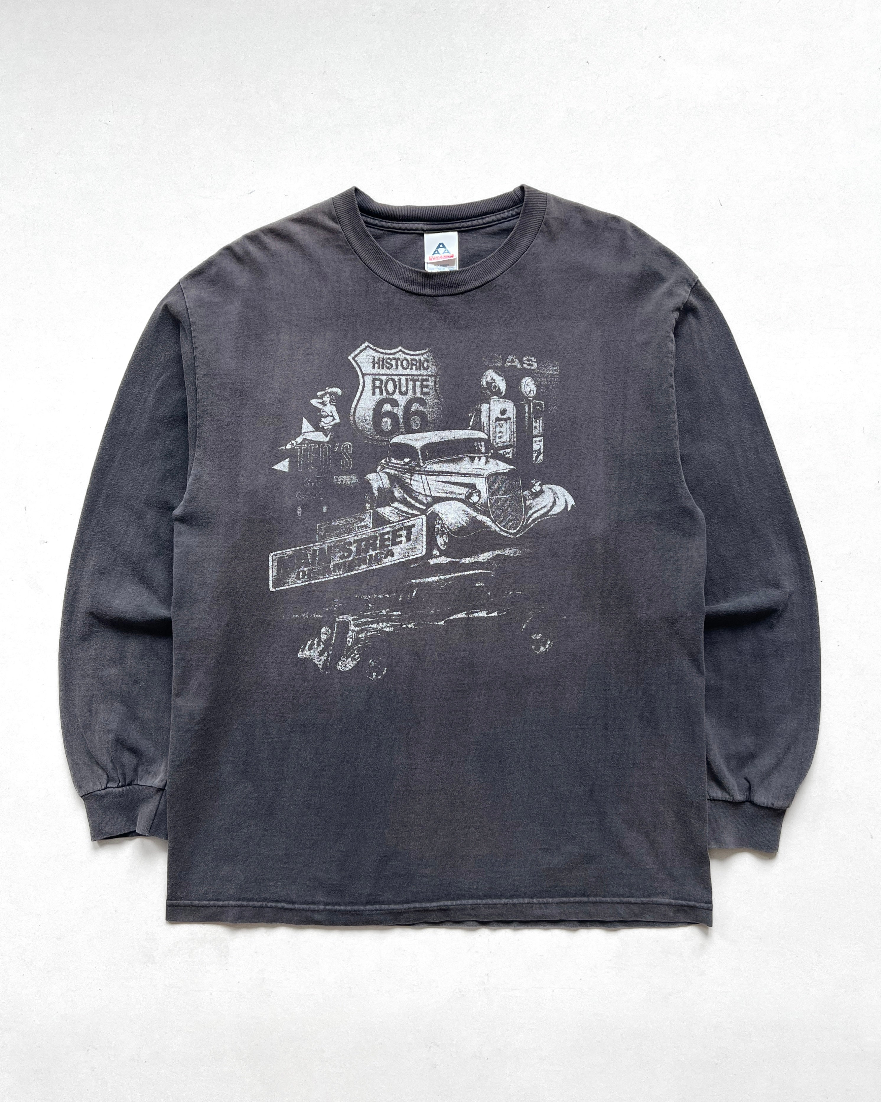 2000S FADED HISTORIC ROUTE 66 LONGSLEEVES TEE (L)