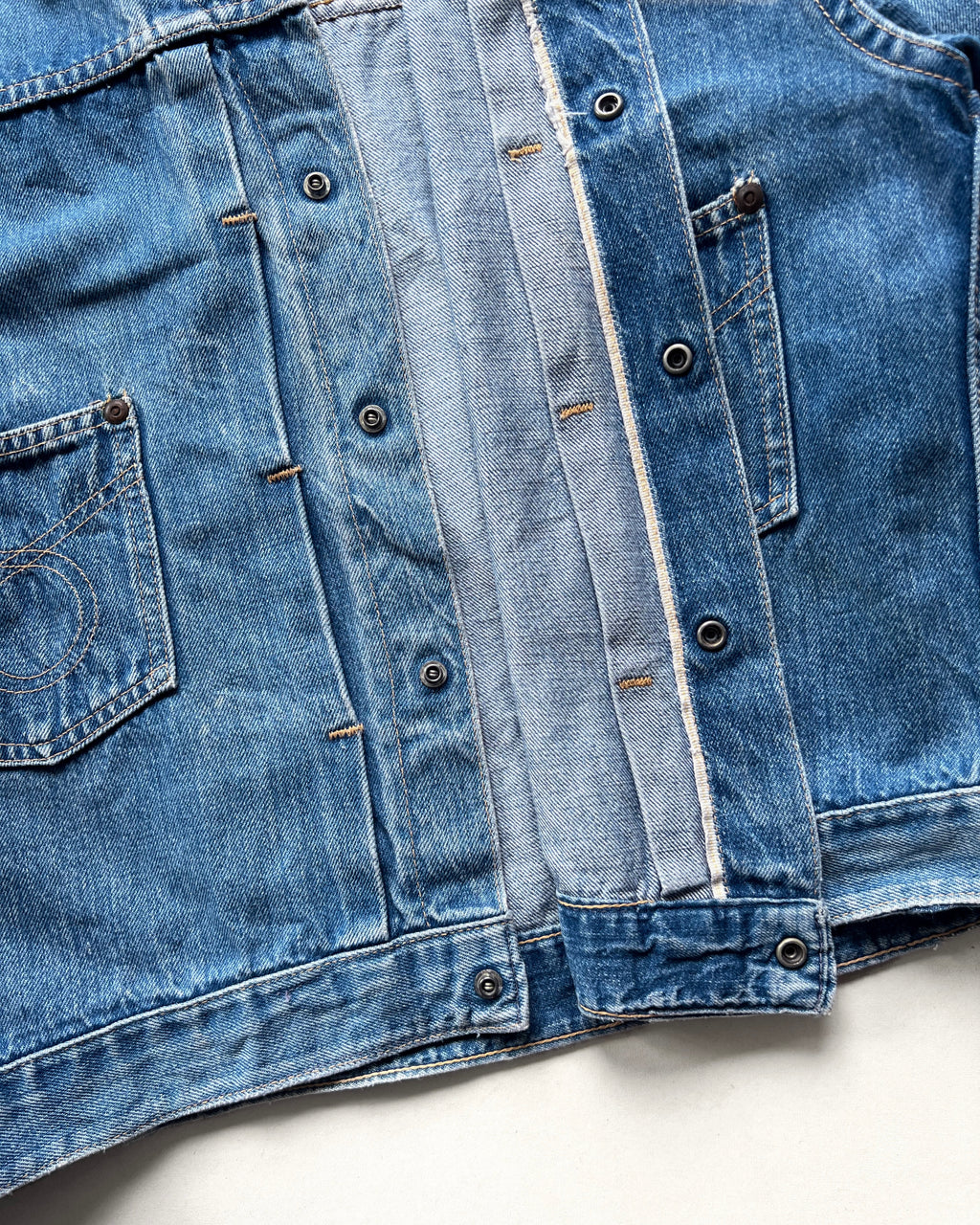 1960S MONTGOMERY WARD 101 TYPE II SELVEDGE DENIM JACKET (M)